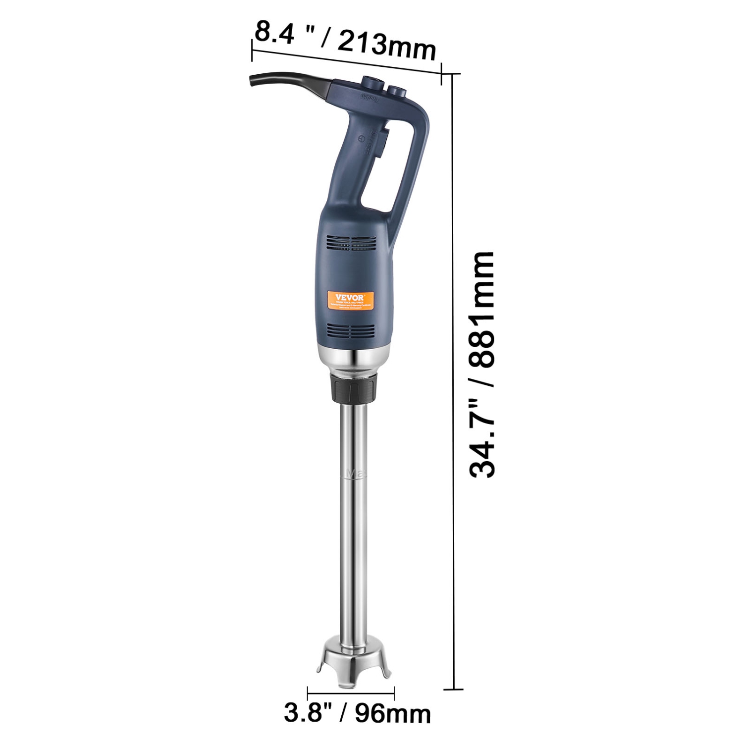 VEVOR Commercial Immersion Blender, 350W Heavy Duty Hand Mixer, 20 inch Stepless Variable Speed Mixer with Stainless Steel Blade, Multi-Purpose