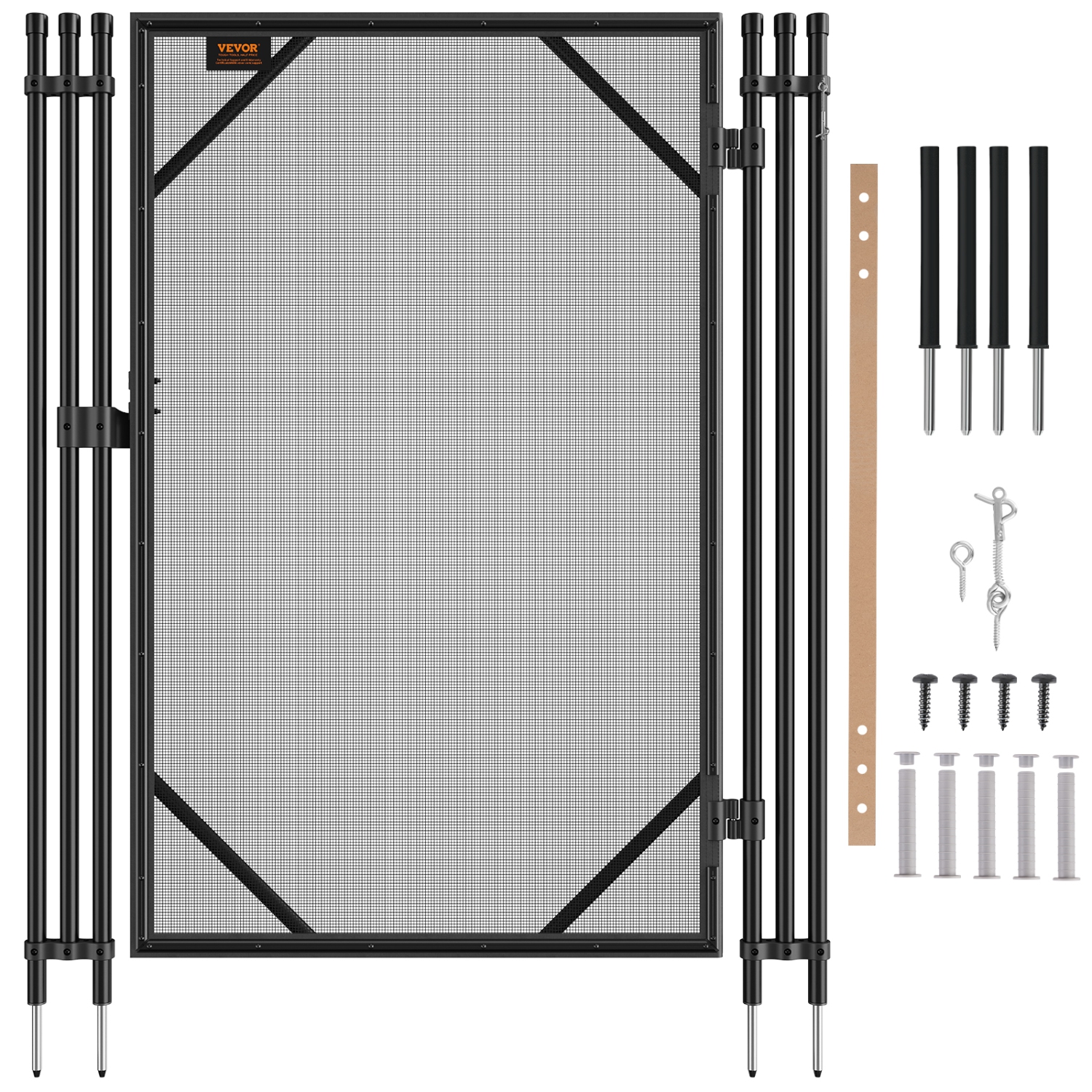 VEVOR 4 x 2.5 Ft ,Pool Fence Gate, Easy DIY Installation Inground Pool Gate, Pool Fence Gate Kit with Stainless Steel Latch, Removable Child & Pet