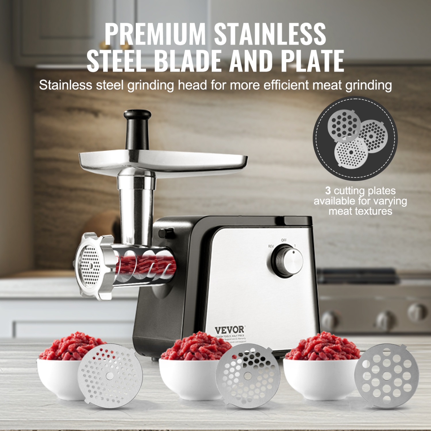 Passoire à tomates électrique VEVOR, machine à sauce tomate 500&nbsp;W, passoire et machine à sauce 4,9 LB/min, moulin à aliments à moteur en cuivre