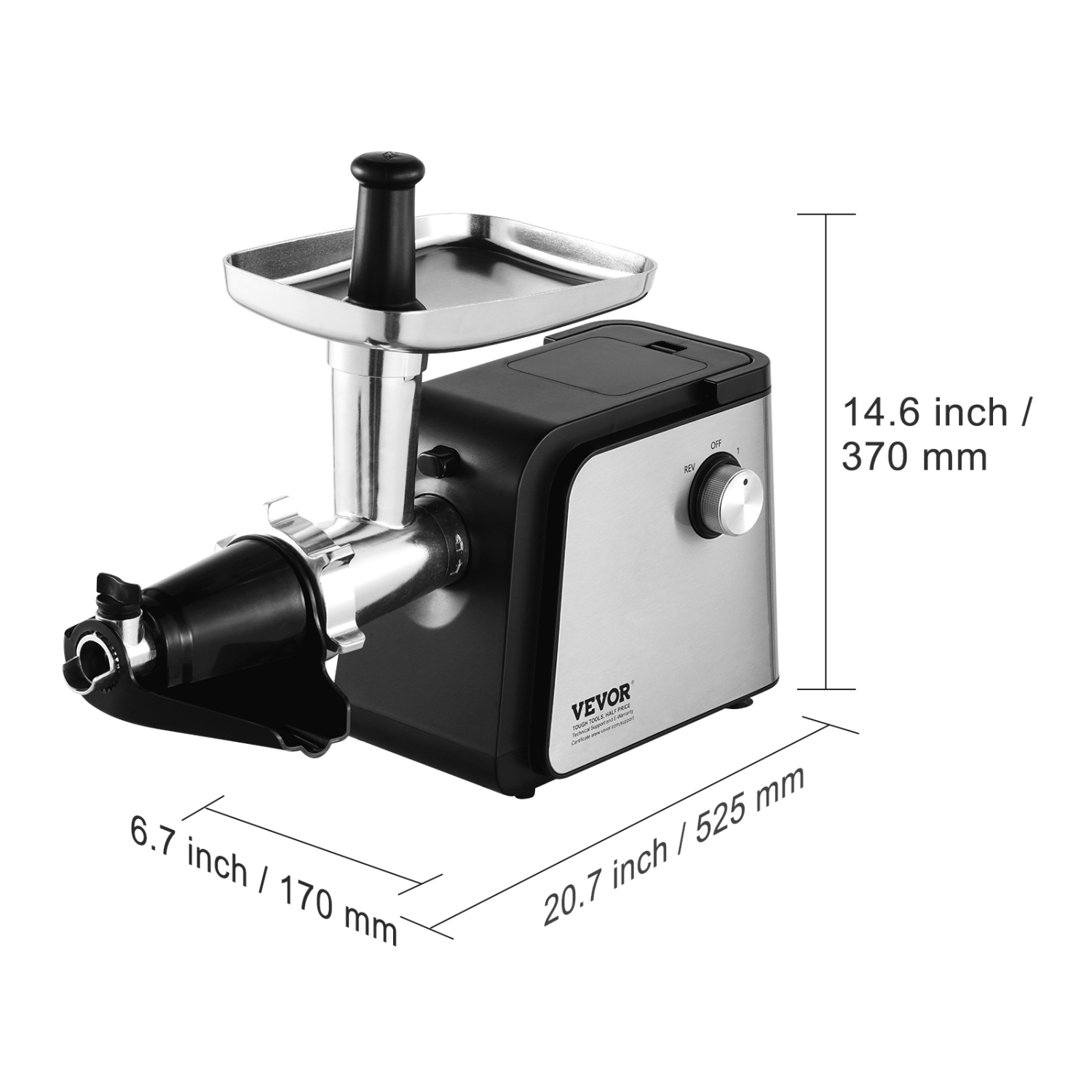 Passoire à tomates électrique VEVOR, machine à sauce tomate 500&nbsp;W, passoire et machine à sauce 4,9 LB/min, moulin à aliments à moteur en cuivre