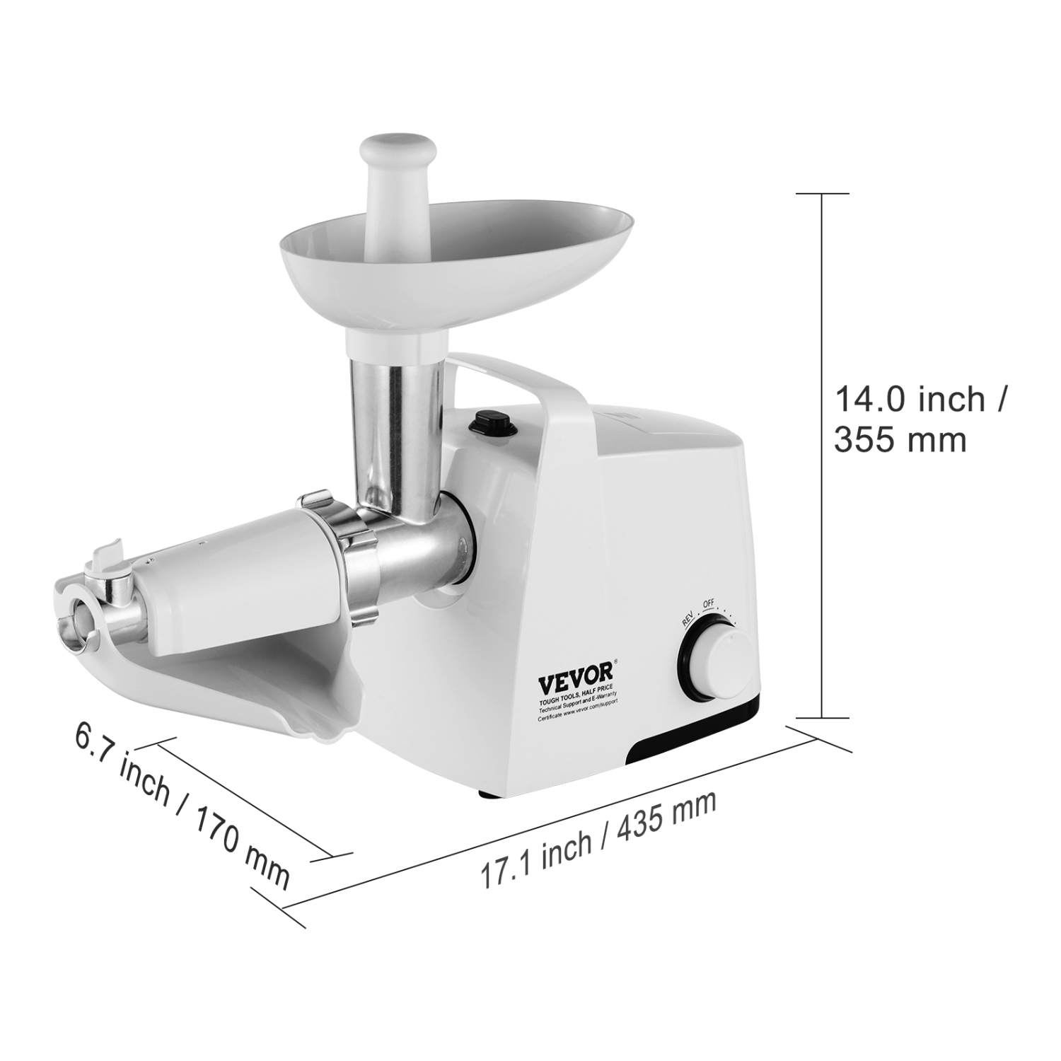 VEVOR Electric Tomato Strainer, 300W Tomato Sauce Maker Machine, 4 LBS/Min Food Strainer and Sauce Maker, Pure Copper Motor Food Mill with Reverse