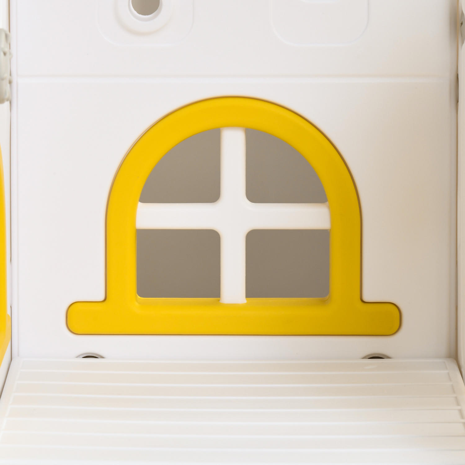 Qaba 8 in 1 Slide and Swing Set with Basketball Hoop, Climber, Toddler Slide Set Indoor Playground with Aisle, Steering Wheel, Storage Space,