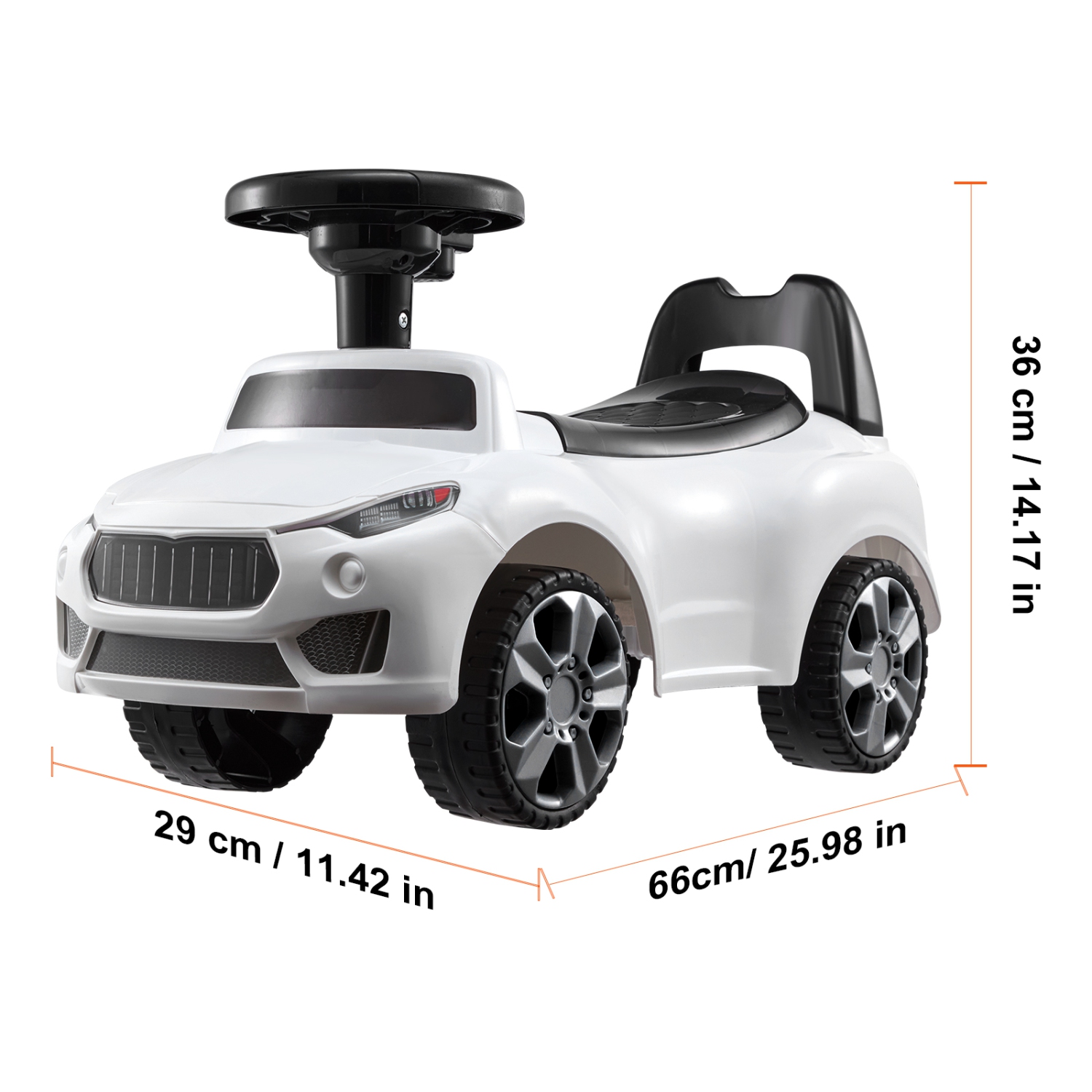 VEVOR Ride On Push Car for Toddlers, Ages 1-3, Ride Racer, Sit to Stand Toddler Ride On Toy, Classic Kids Ride On Car with Music Steering Wheel &