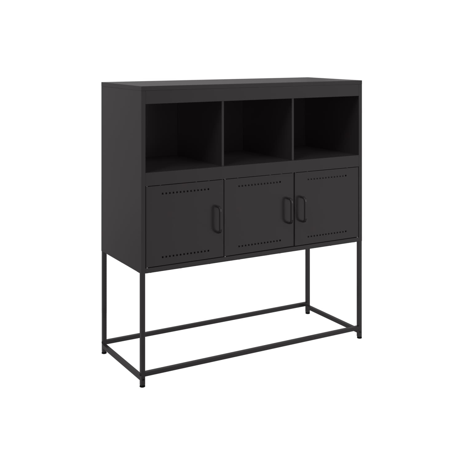 vidaXL Sideboard Black 100.5x39x107 cm Steel