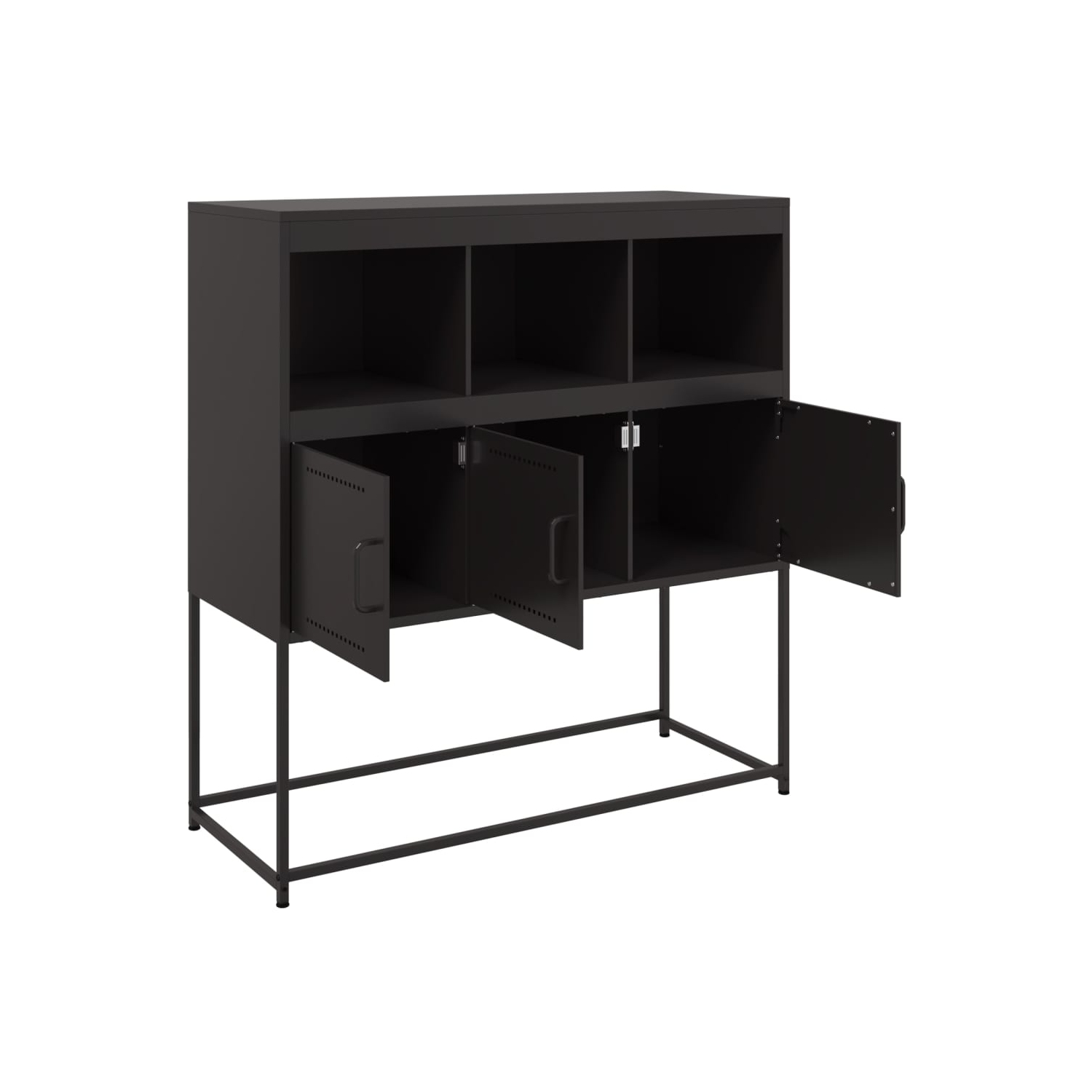 vidaXL Sideboard Black 100.5x39x107 cm Steel