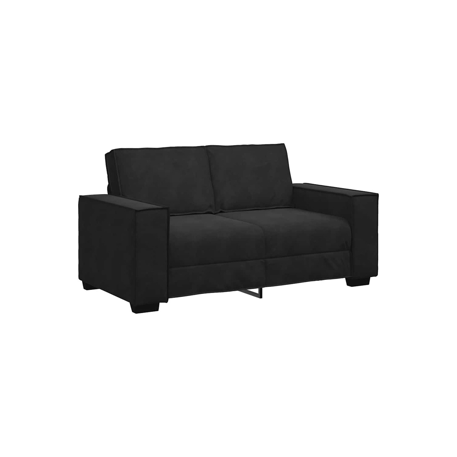Canapé 2 places en velours 160 x 78 x 84&nbsp;cm noir vidaXL