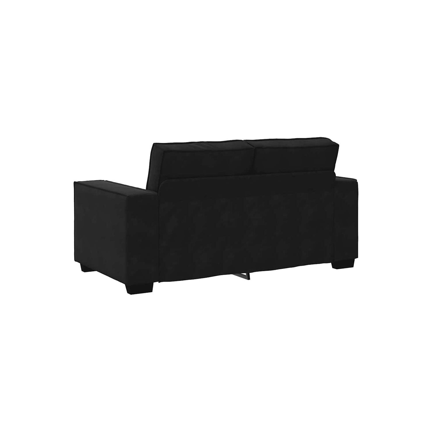 Canapé 2 places en velours 160 x 78 x 84 cm noir vidaXL