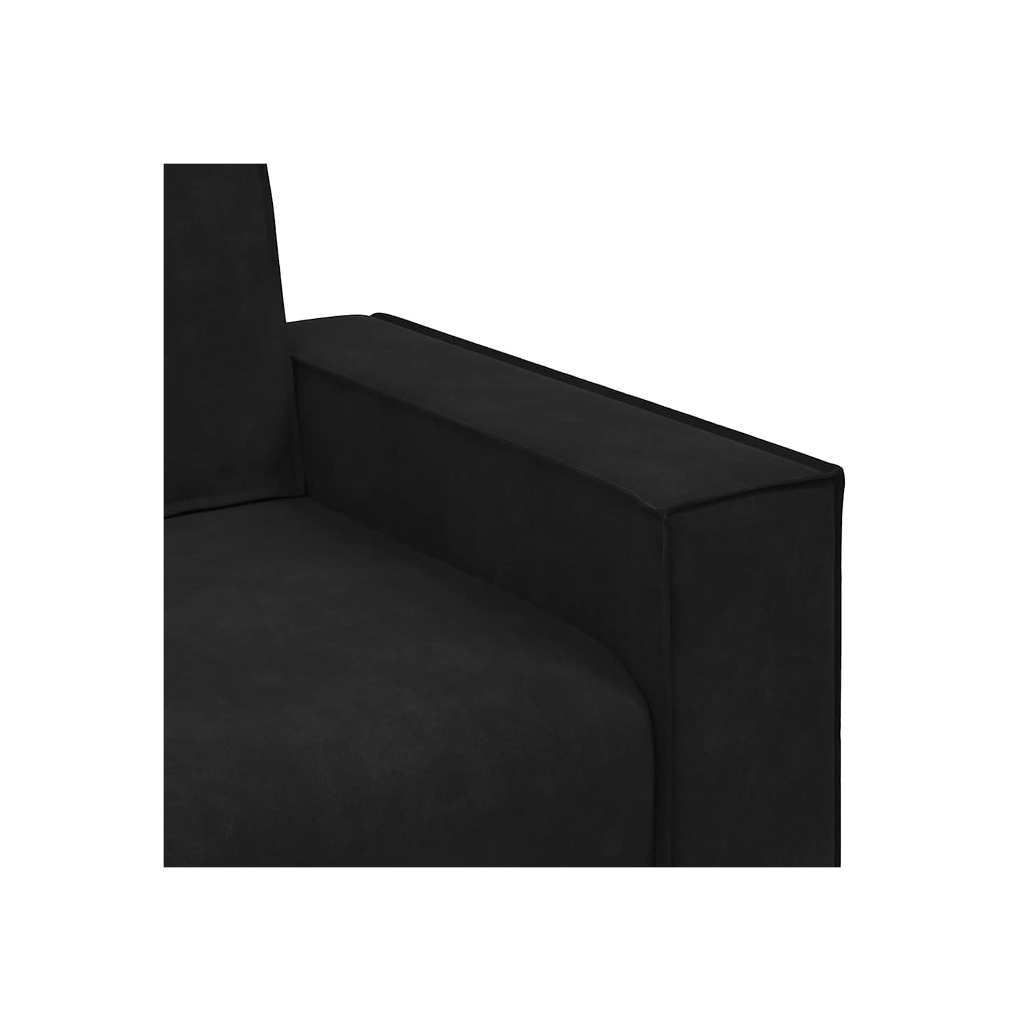 Canapé 2 places en velours 160 x 78 x 84 cm noir vidaXL