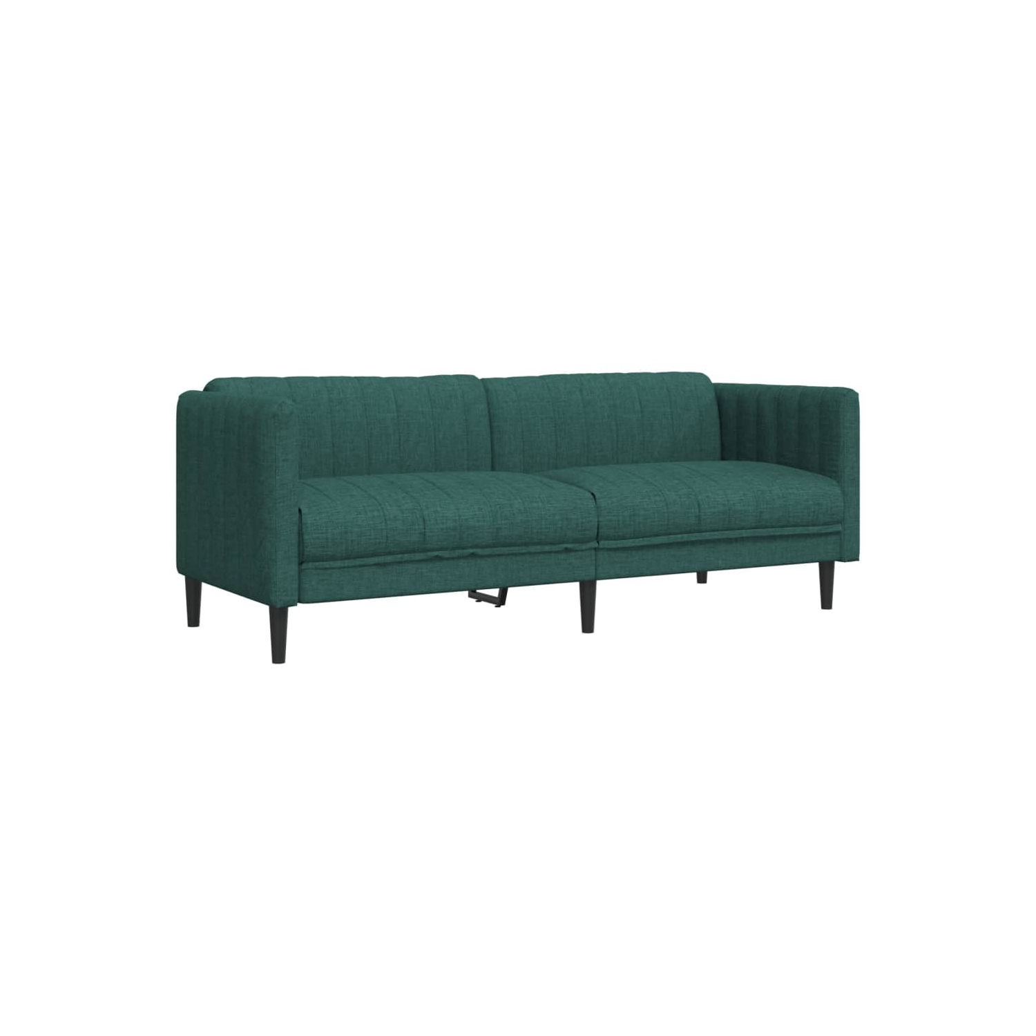 Sofa vidaXL 3 places en tissu vert foncé