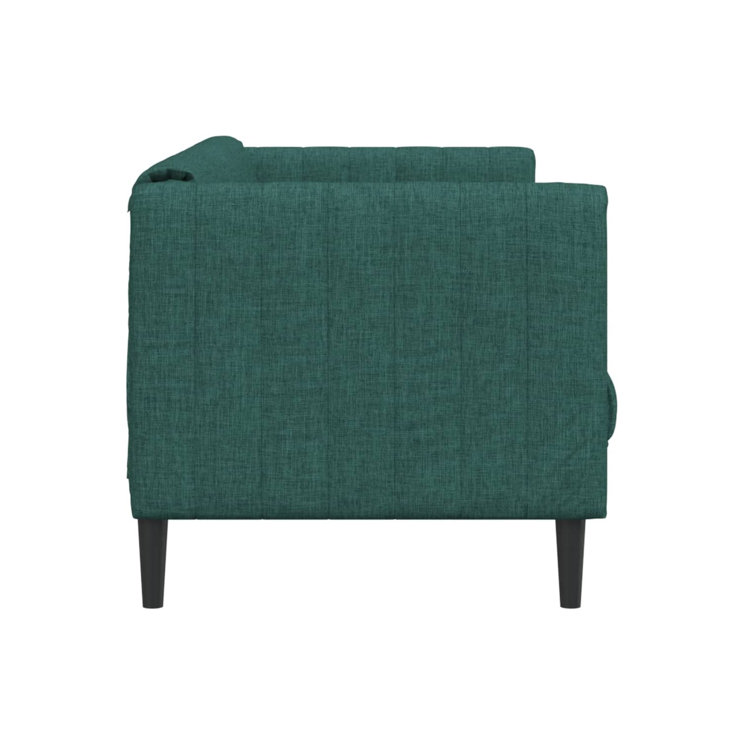 Sofa vidaXL 3 places en tissu vert foncé