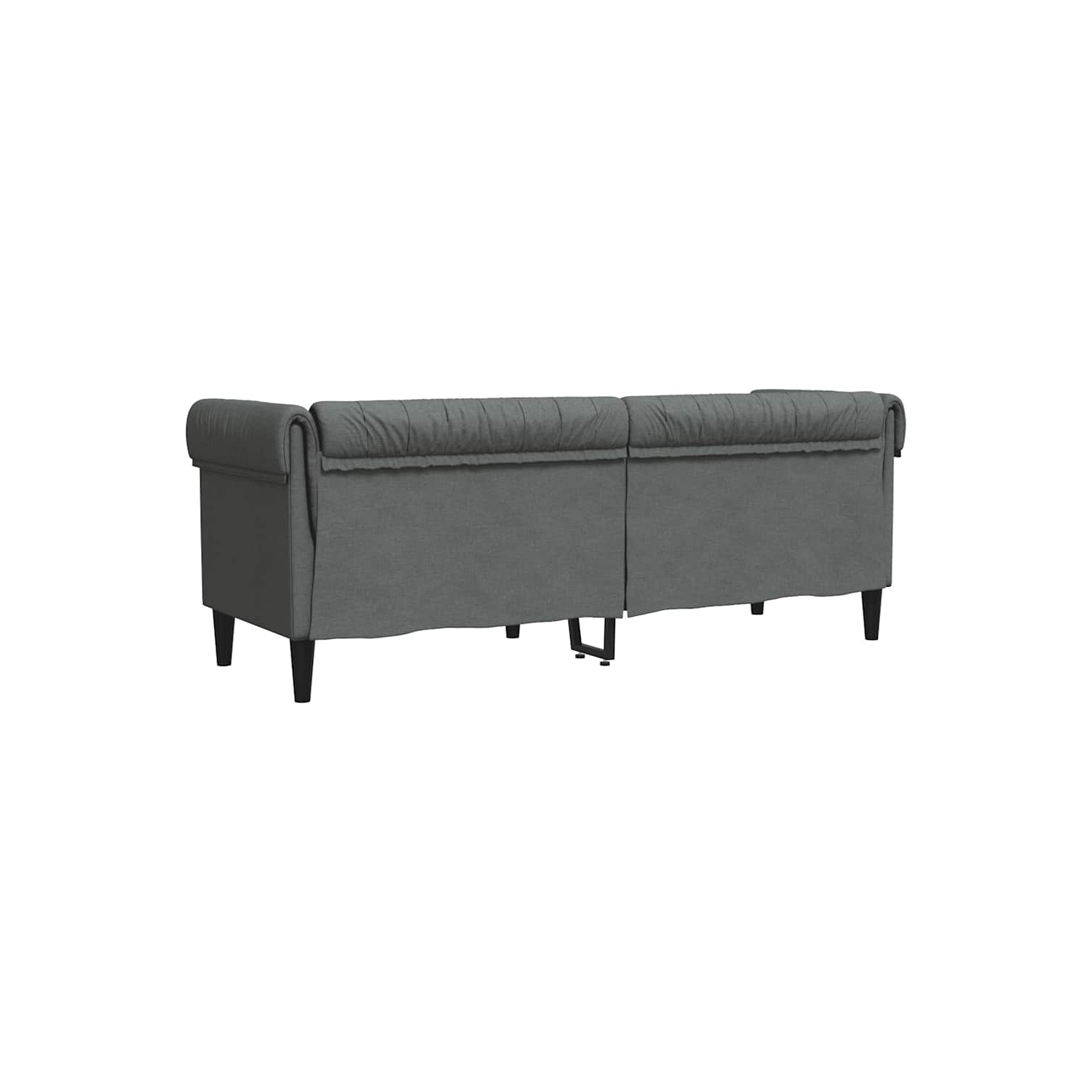 Canapé 3 places Chesterfield vidaXL, tissu gris foncé