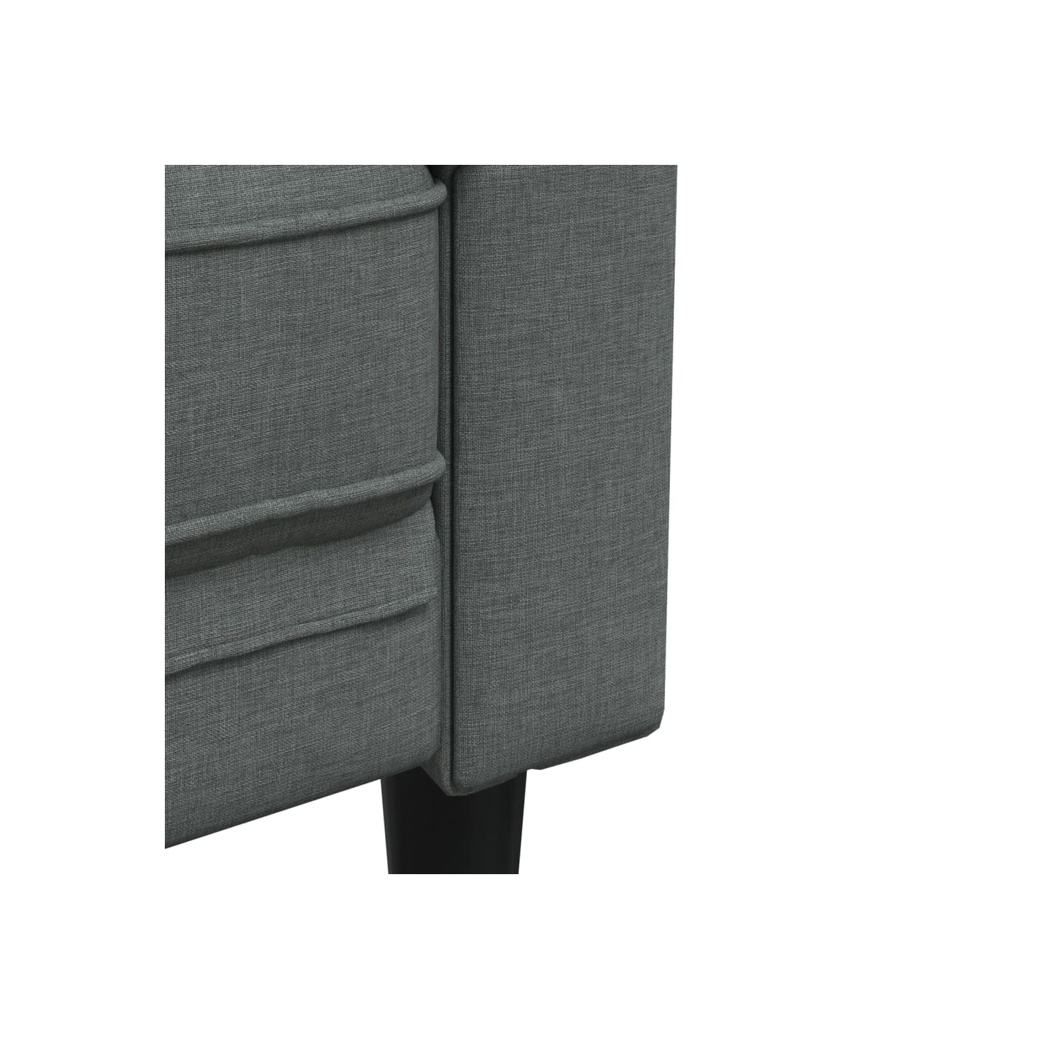 Mobilier de salon 2 pièces en tissu gris foncé vidaXL