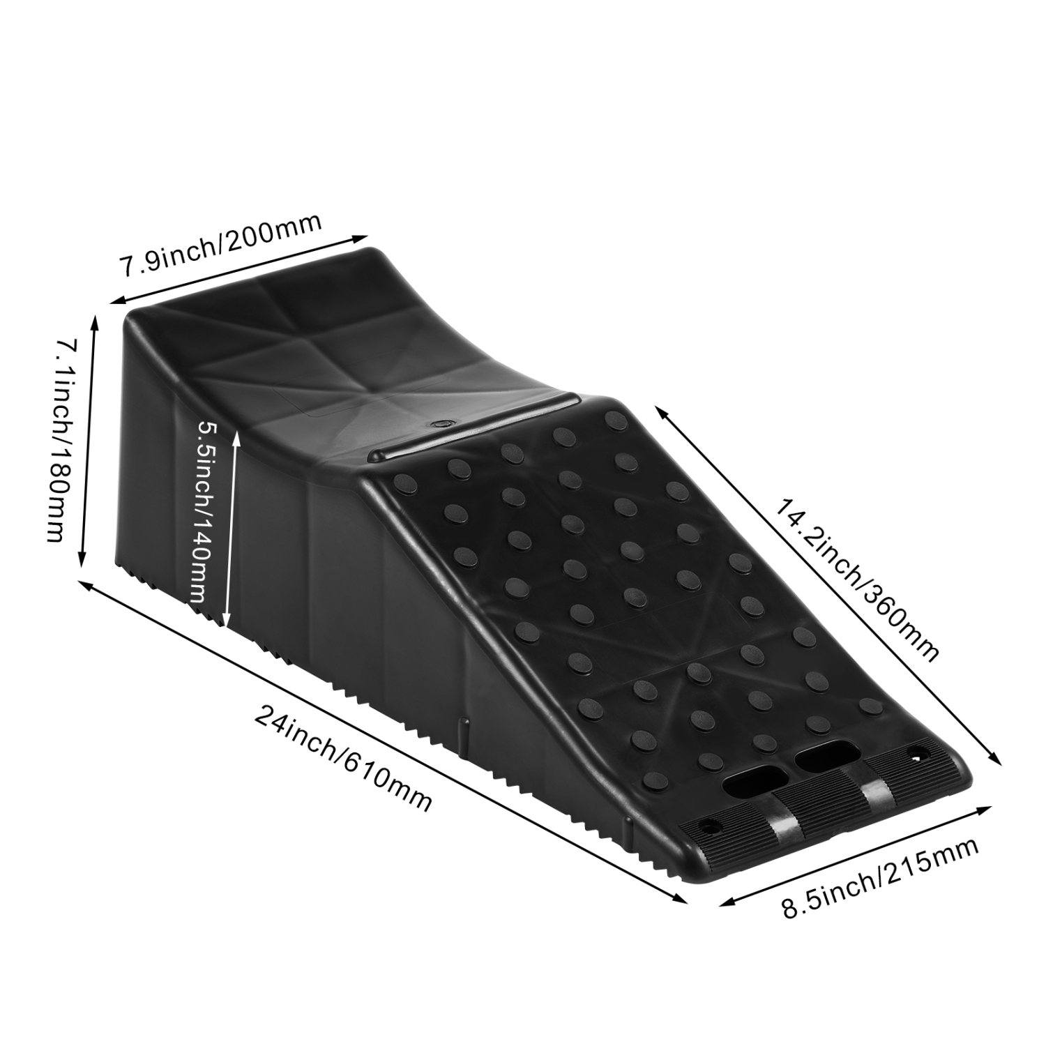 VEVOR 1 Piece Car Ramp, Low Profile Car Service Ramp, 20000 lbs/10 ton Loading Capacity, 5.5" Lift Height Car Ramp, Tire Ramp for Oil Changes Car