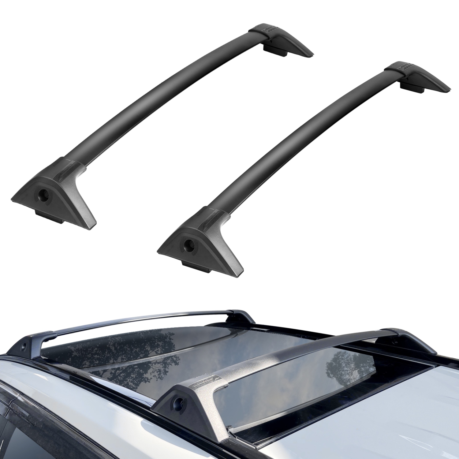 VEVOR Roof Rack Cross Bars, Compatible with Toyota RAV4 2019-2023, 260lbs Load Capacity, Aluminum Anti-Rust Crossbars with Locks