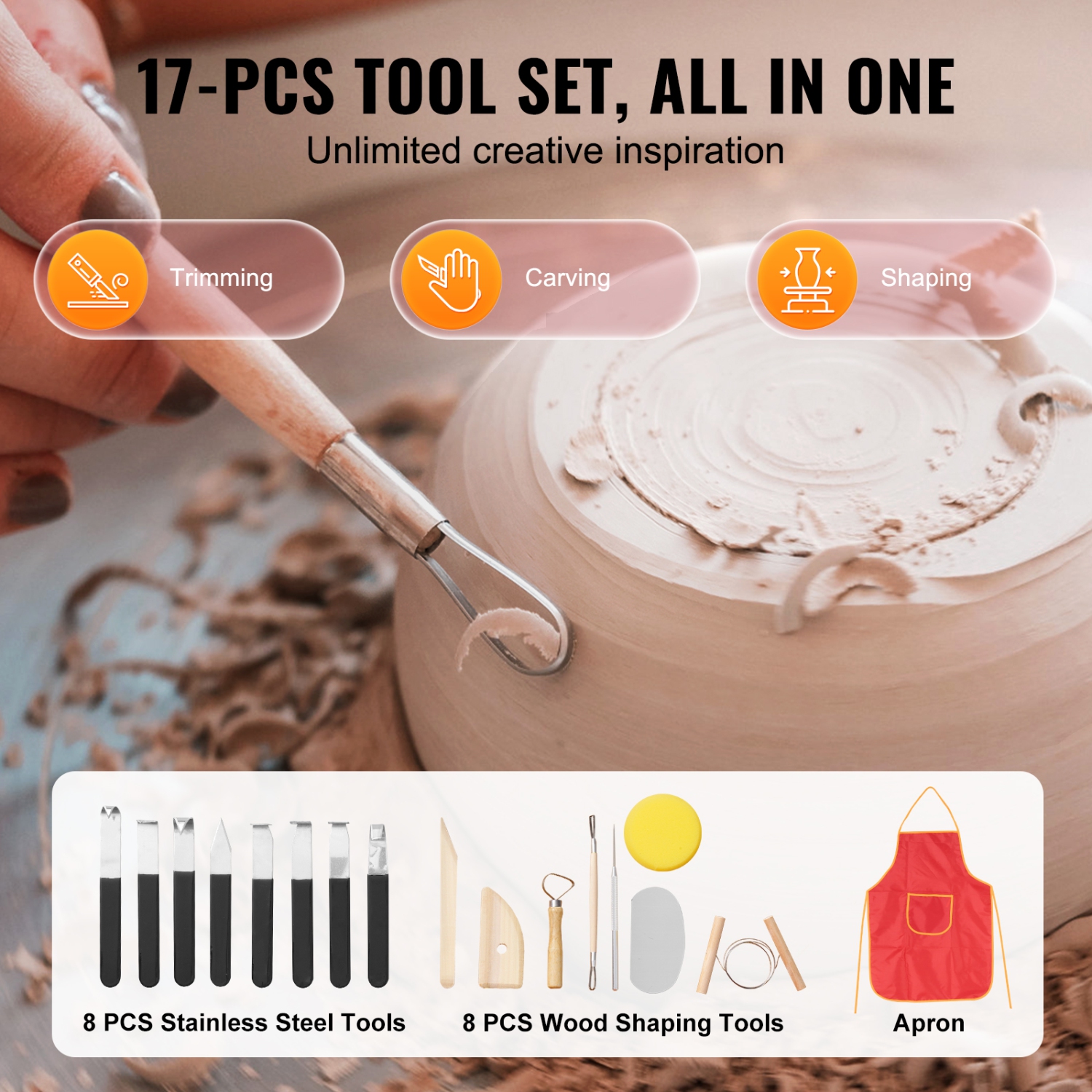 VEVOR 10 inch Pottery Wheel, 350W Electric Wheel for Pottery with Foot Pedal and LCD Touch Screen, Direct Drive Ceramic Wheel with Shaping Tools for