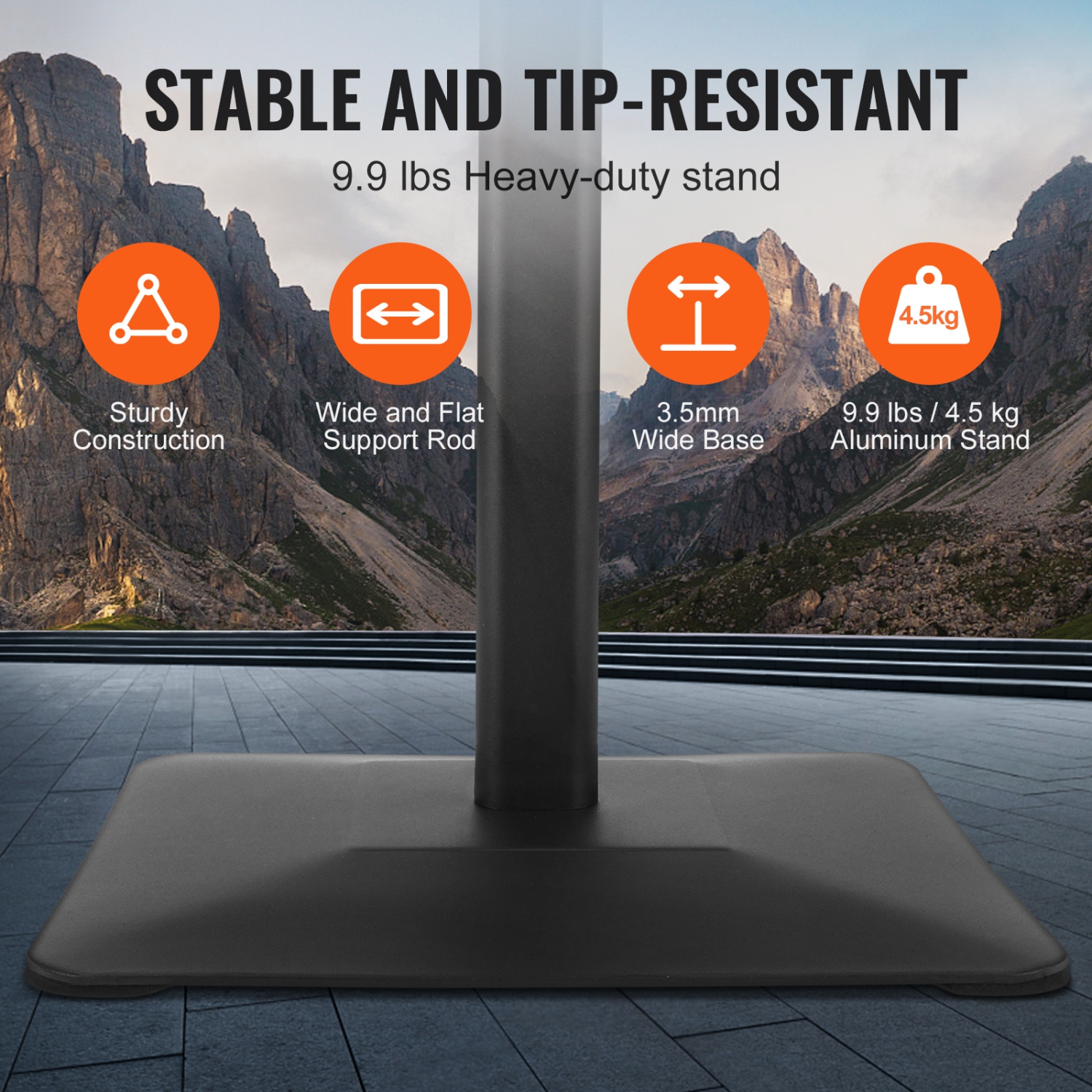 VEVOR 11 x 17 Inch Pedestal Sign Holder, Vertical and Horizontal Poster Stand, Heavy-Duty Floor Standing Sign Holder with Metal Base for Display,