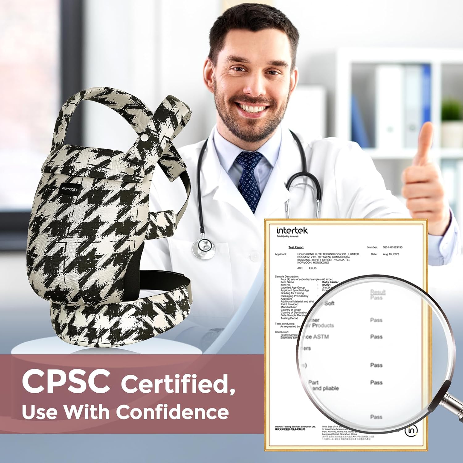 Porte-bébé Momcozy – Porte-bébé ergonomique, confortable et léger pour 7-44&nbsp;lb, facile à mettre, idéal pour les parents mains libres, soutien