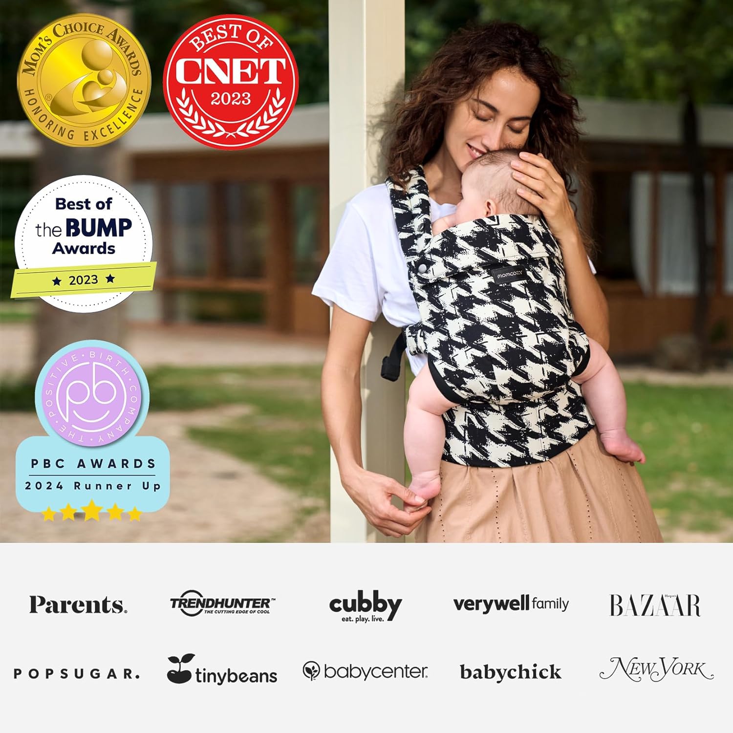 Porte-bébé Momcozy – Porte-bébé ergonomique, confortable et léger pour 7-44&nbsp;lb, facile à mettre, idéal pour les parents mains libres, soutien
