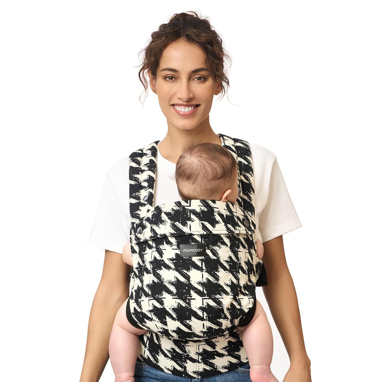 Momcozy Baby Carrier - Ergonomic, Cozy and Lightweight Carrier for 7-44lbs, Effortless to Put On, Ideal for Hands-Free Parenting, Enhanced Lumbar