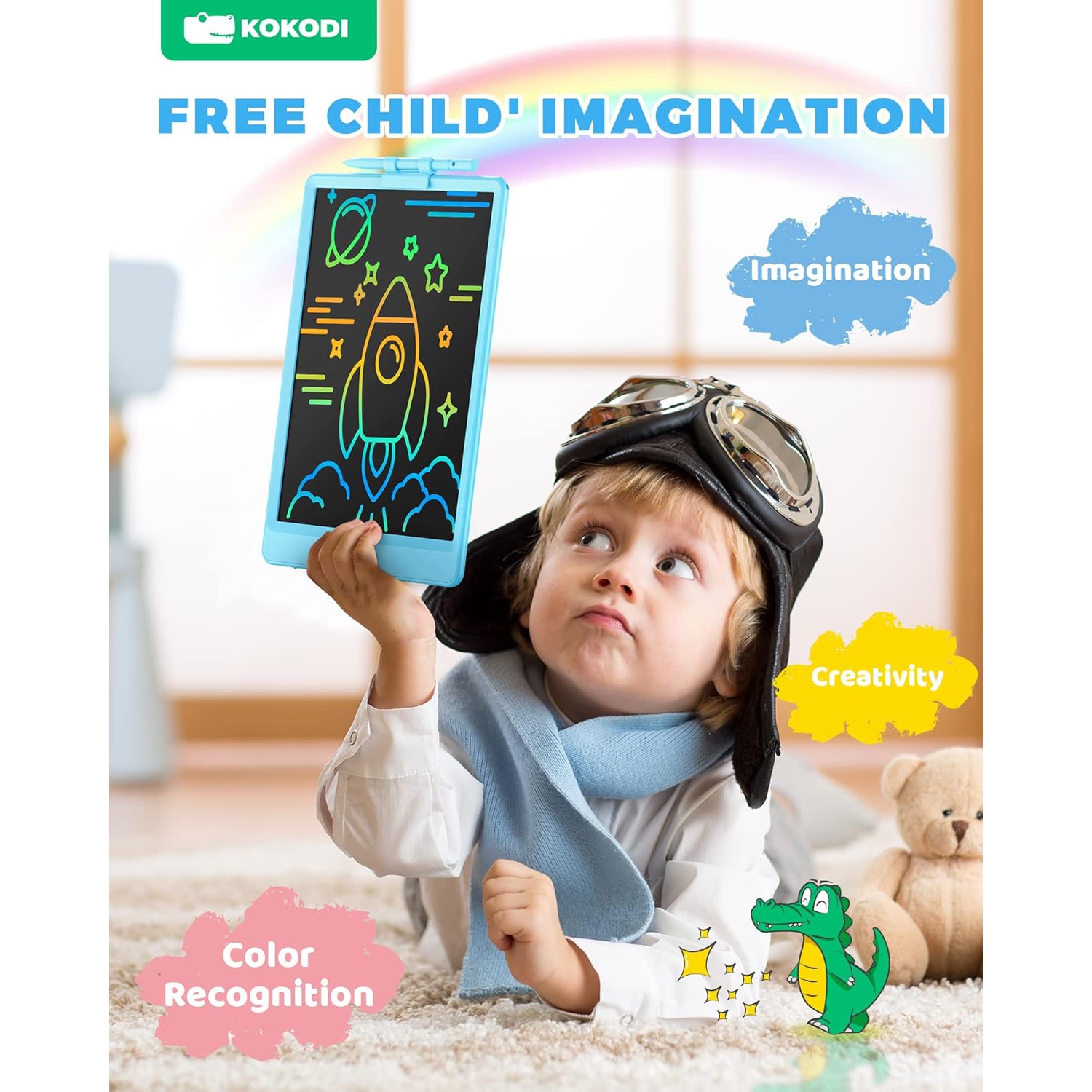 Kids Toys – Tablette d'écriture LCD de 10&nbsp;po, jouets pour garçons de 3 4 5 6 ans, cadeaux pour filles de 3 à 6 ans, jouets éducatifs de voyage