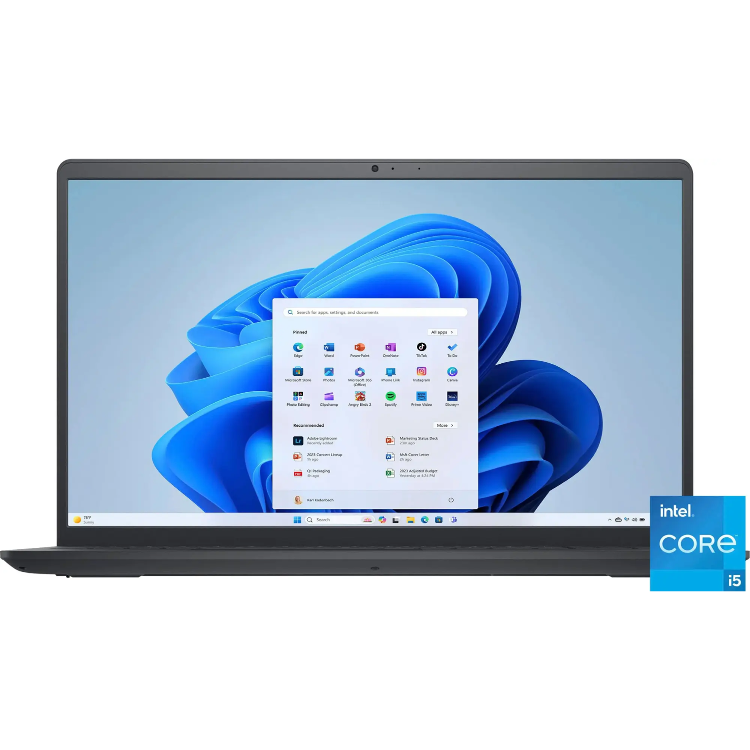 Refurbished(Good) Dell Inspiron 3520 15.6" Touch FHD Laptop - Intel Core i5, 16GB RAM, 512GB SSD, Windows 11 - Black