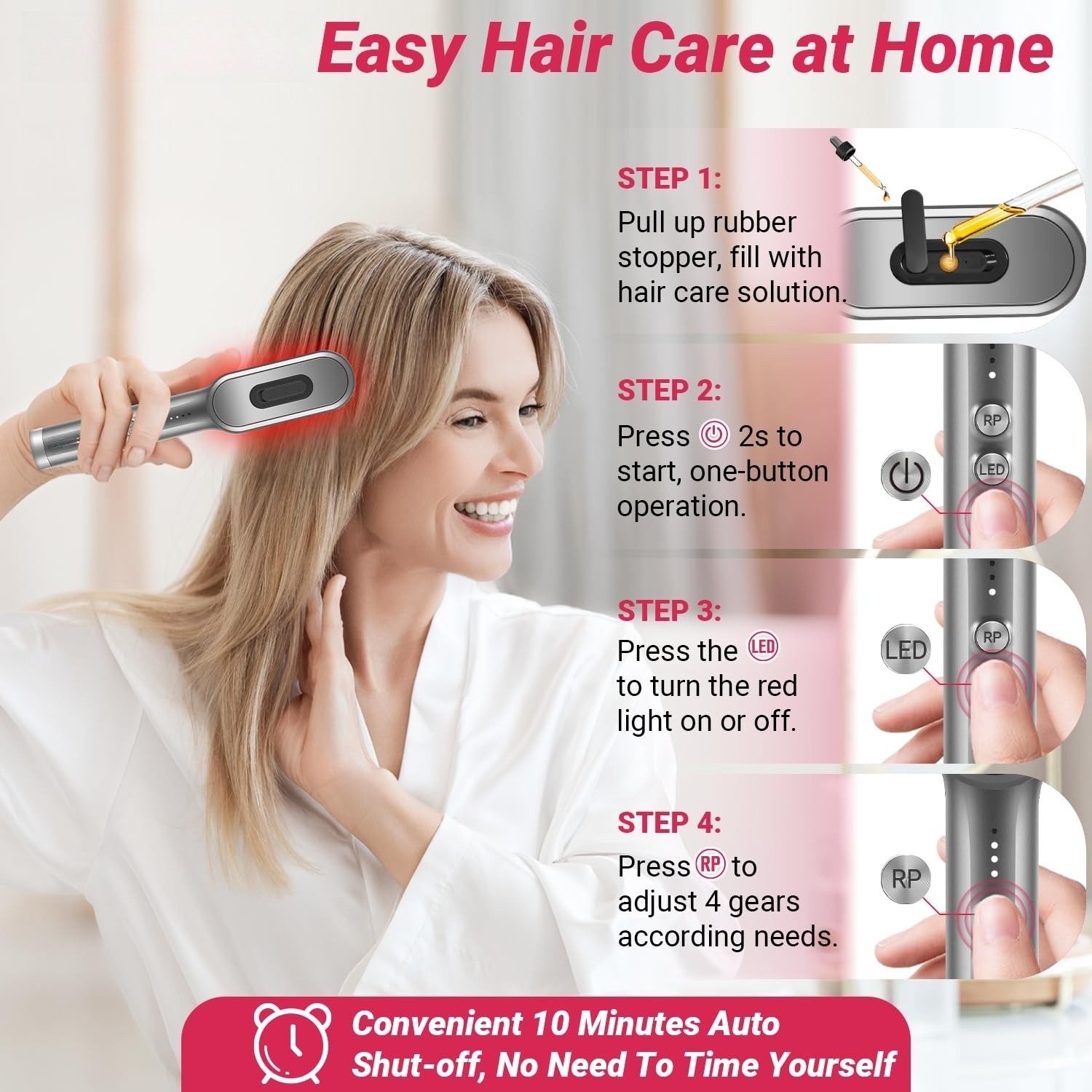 Laser Therapy Hair Growth Comb,Laser Red Light Therapy Comb for Hair Loss & Growth,Alopecia and Scalp Care for Women Men