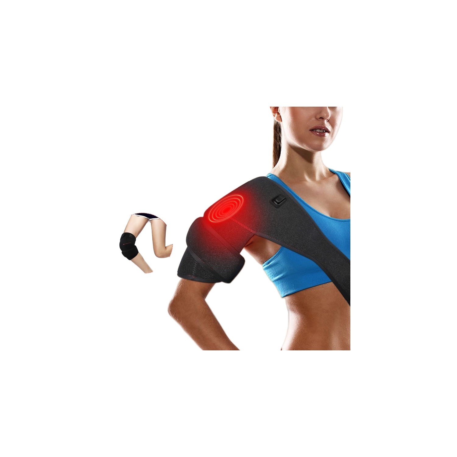 Appareil de thérapie à la lumière rouge 850&nbsp;nm de 660&nbsp;nm, Renfort au genou près d'un coussinet de luminothérapie infrarouge pour soulager