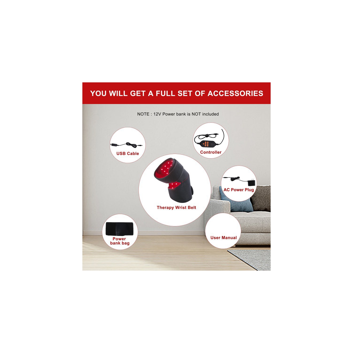 Appareil de thérapie à la lumière rouge 850&nbsp;nm de 660&nbsp;nm, Renfort au genou près d'un coussinet de luminothérapie infrarouge pour soulager