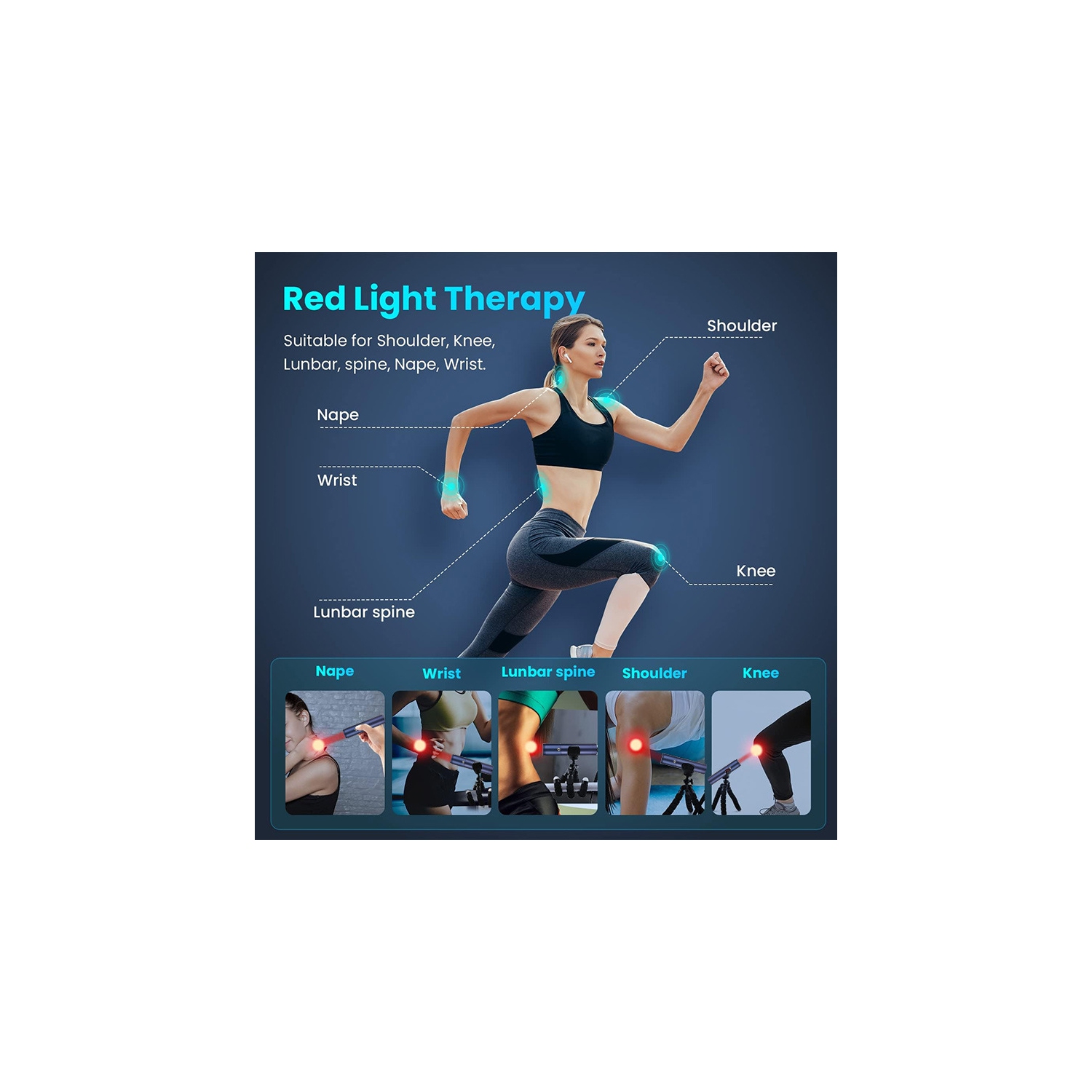 Appareil de thérapie à la lumière rouge,Appareil de traitement des maux de canal à froid,Appareil de luminothérapie infrarouge pour soulager les