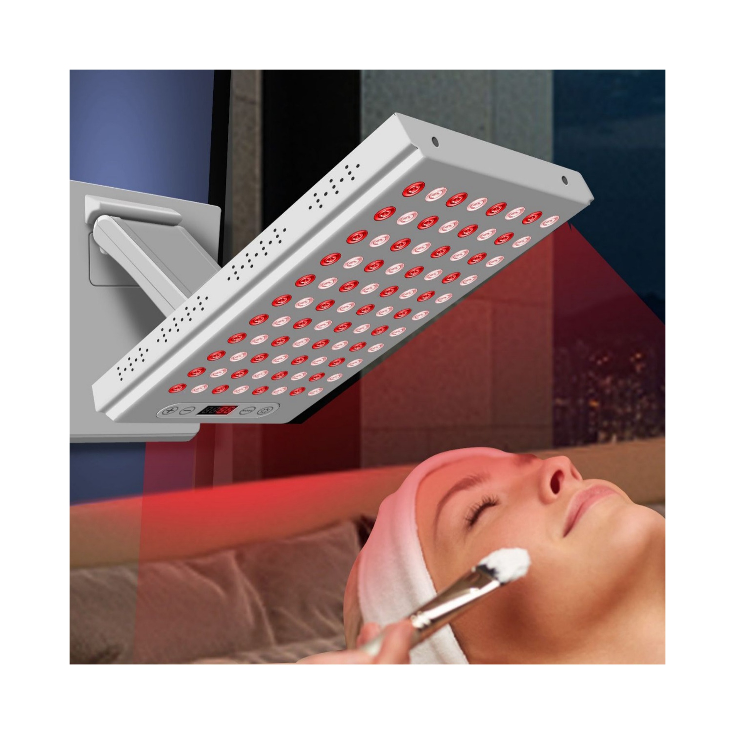 Red Light Therapy Panel,660nm 850nm Light Therapy Lamp,400W Infrared Red Light Therapy for Pain Relief Skin Care