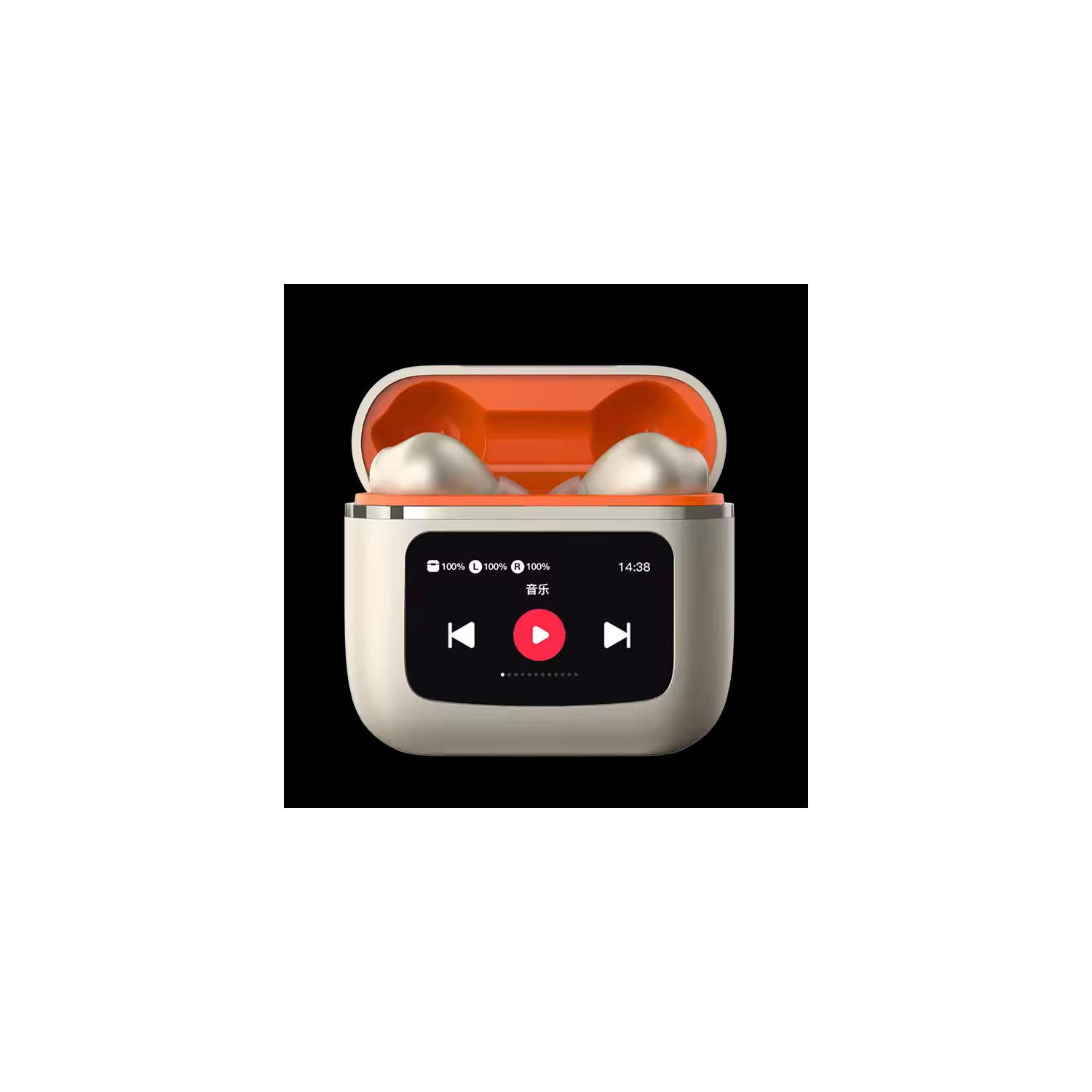 Écouteurs boutons sans fil Bluetooth à suppression active du bruit à faible latence avec suppression active du bruit, écran tactile intelligent