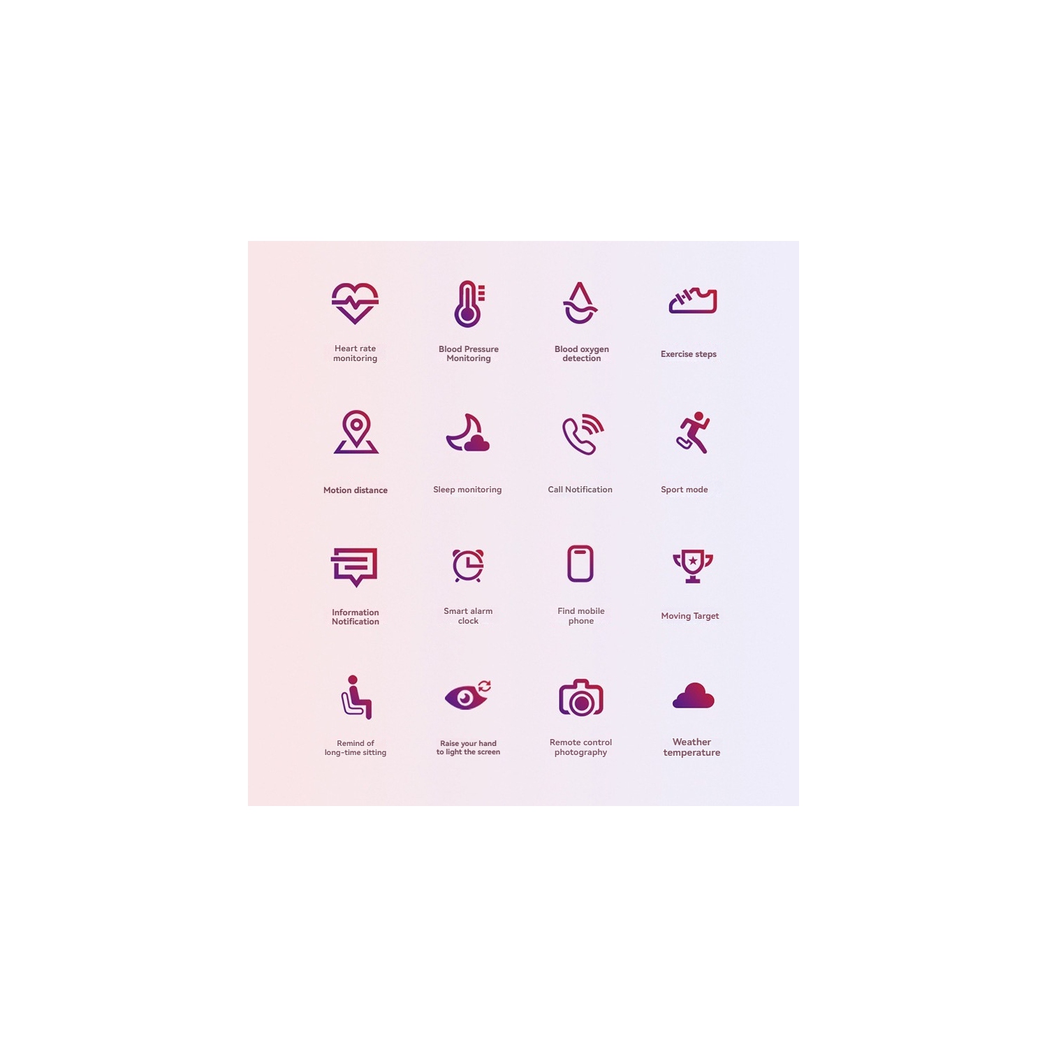 Smart Watch with Black Heart Rate Blood Pressure Fitness Tracker Health Monitor