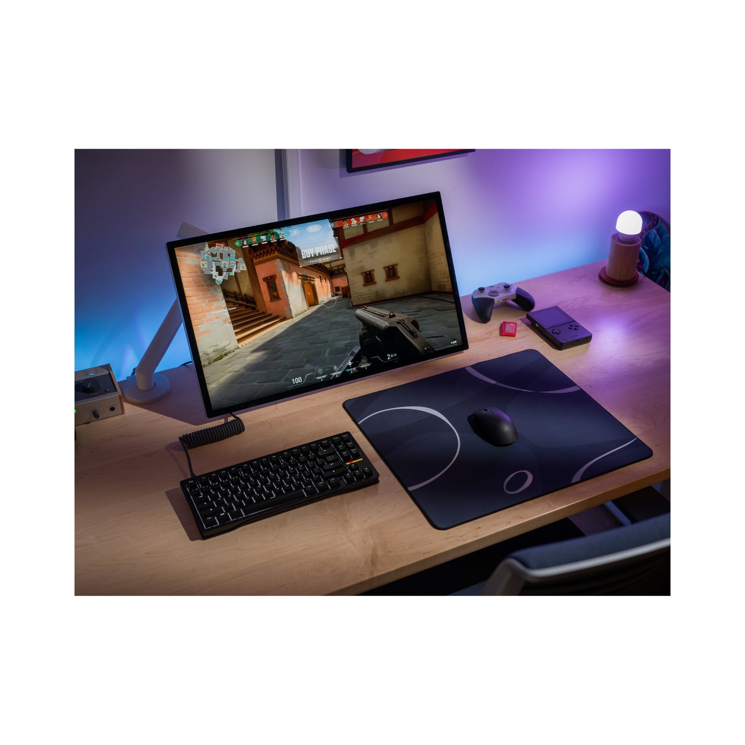 ONEofZERO DART Performance Desk Pad Hybrid Control and Speed XL Size 48cm x 90cm (W), Grey