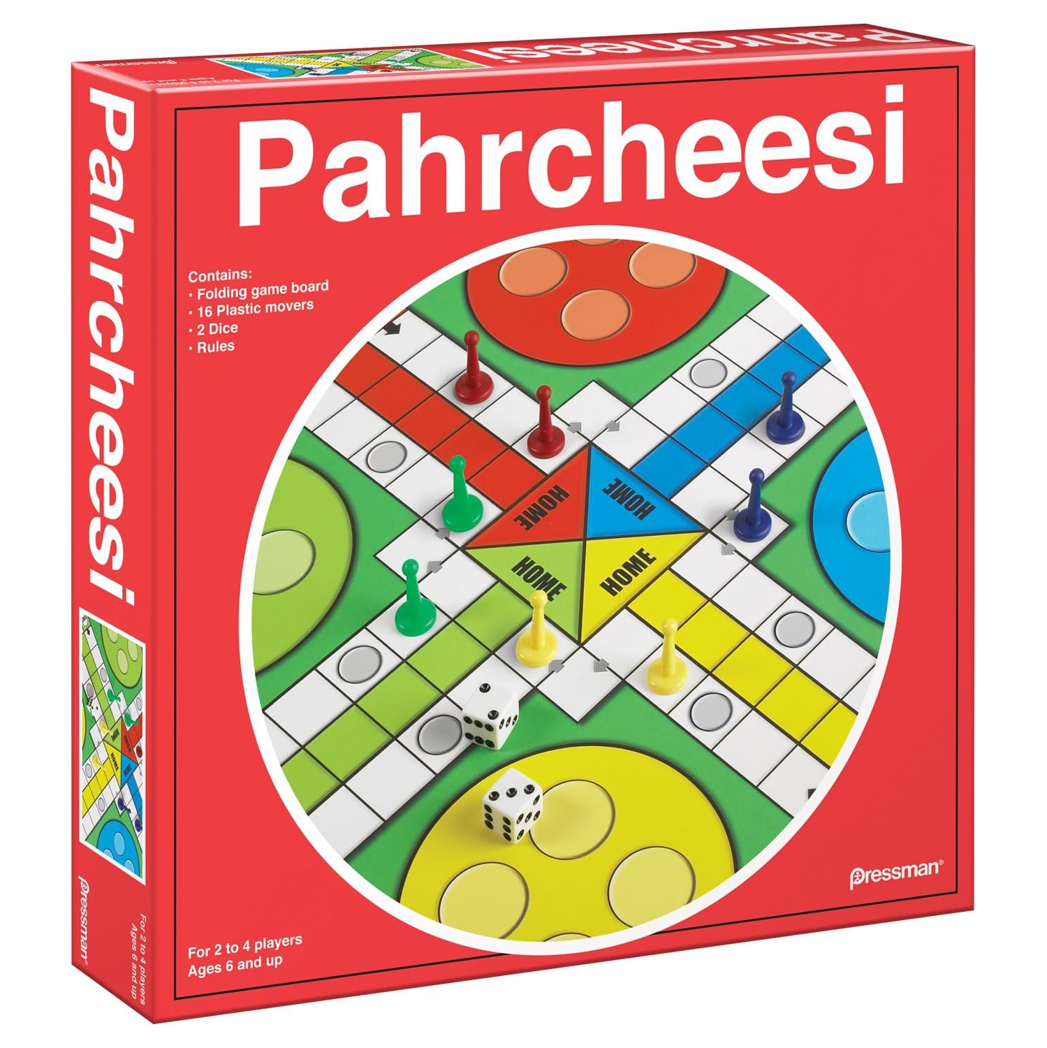 Pressman Toys – Jeu Serpents et échelles, Pahrcheesi
