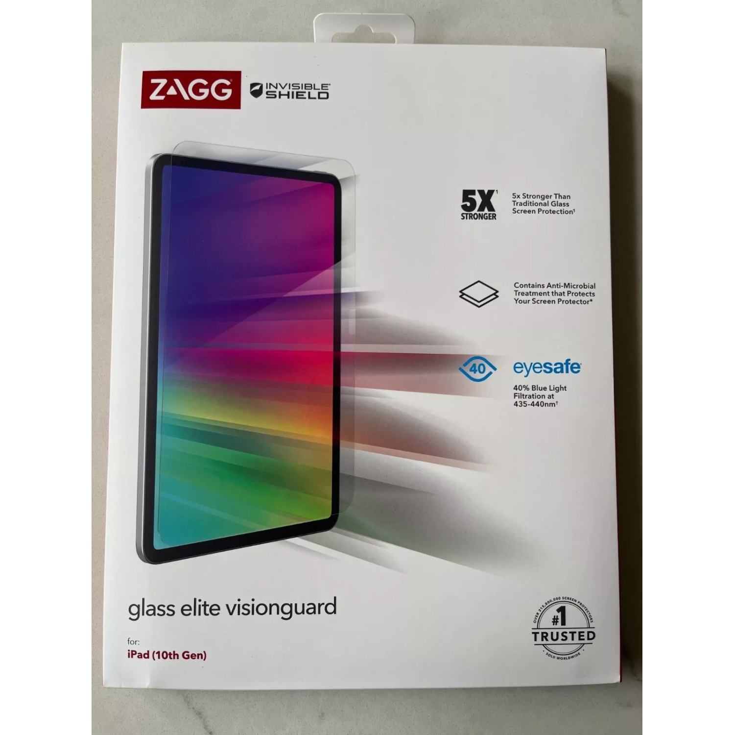 Protecteur d'écran en verre Elite Visionguard ZGGEV-iPad 10ᵉ gén DE ZAGG – Transparent