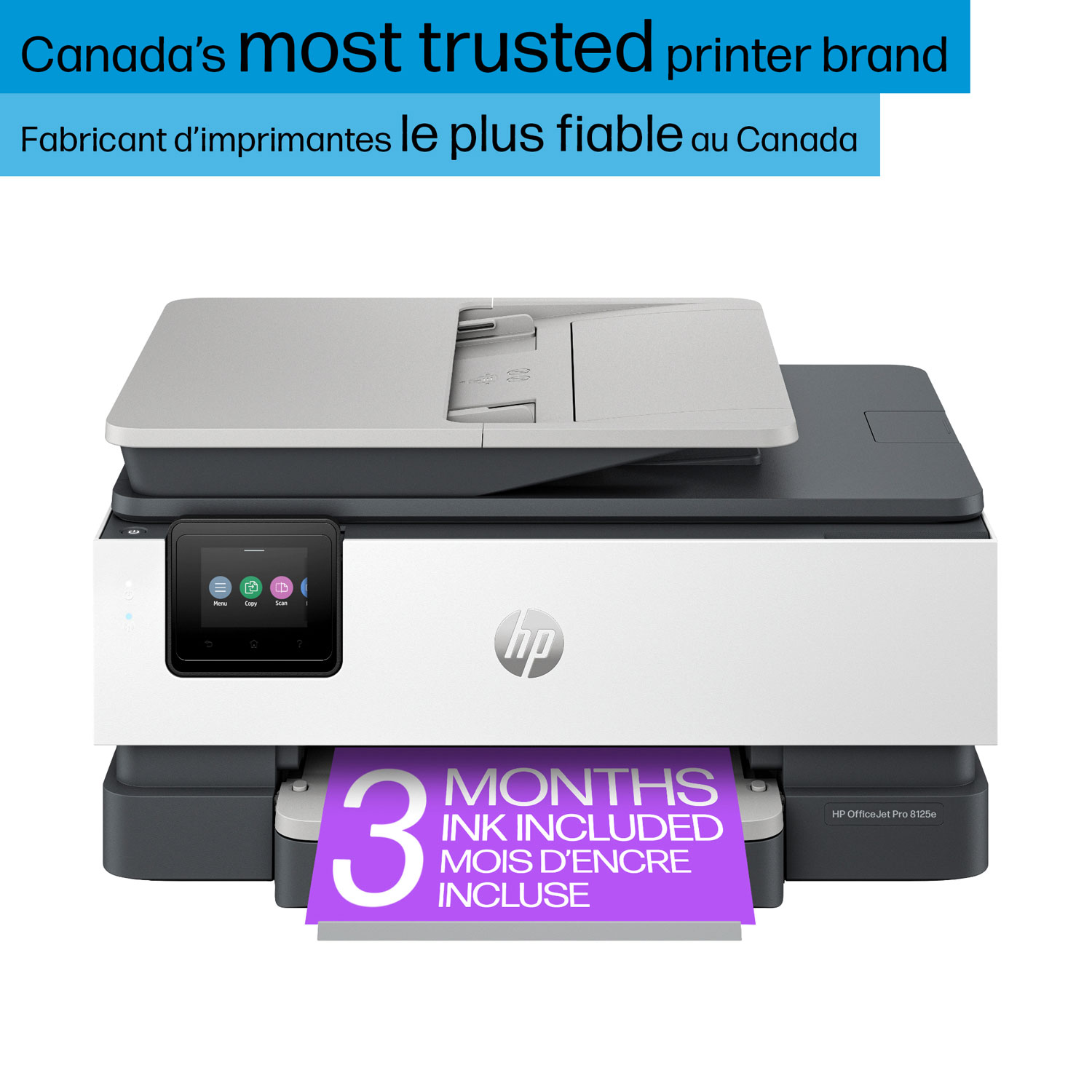 Imprimante à jet d'encre tout-en-un sans fil OfficeJet Pro 8125e de HP - Essai de 3 mois de Instant Ink de HP inclus*