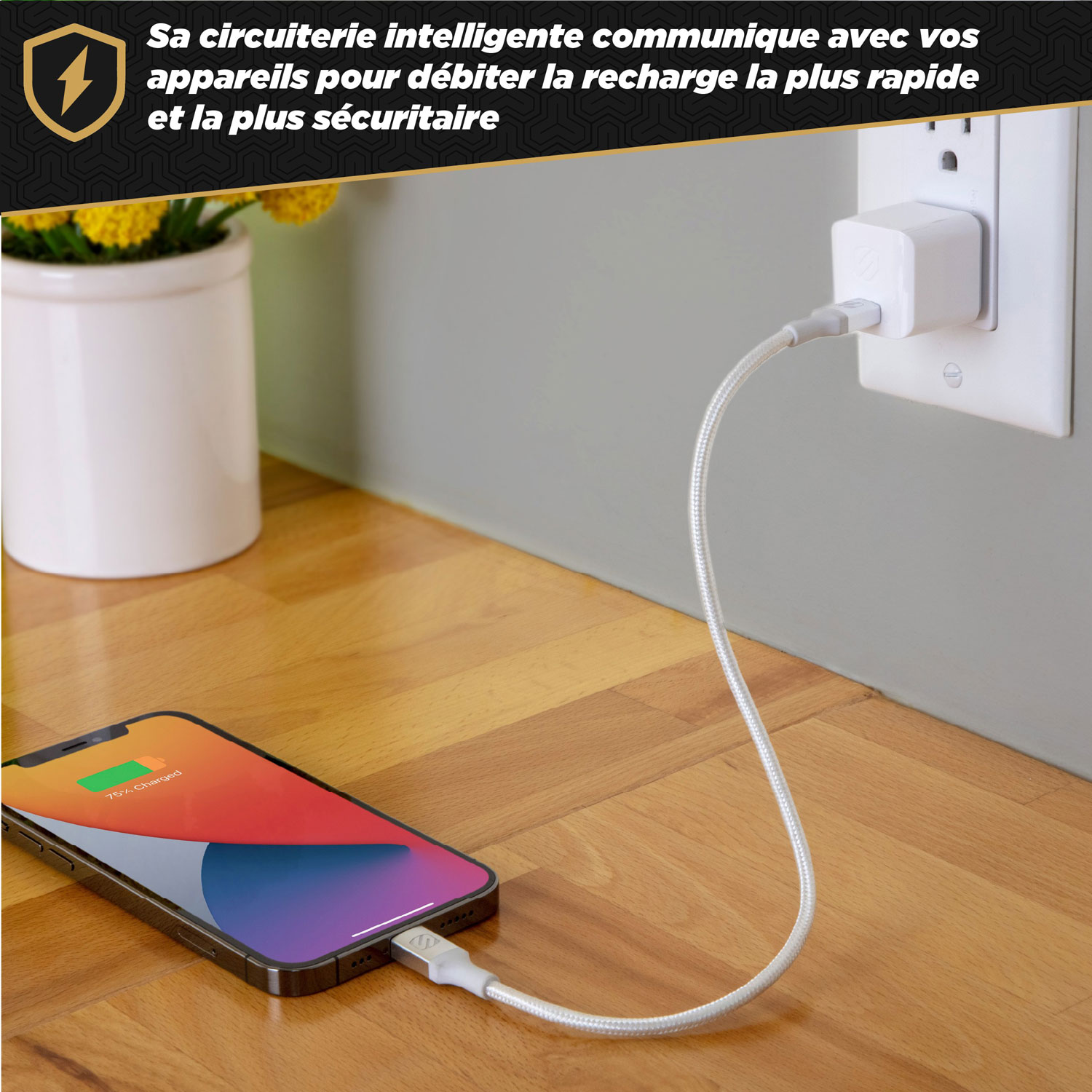 Scosche PowerVolt Mini Cube 20W USB-C Wall Charger - White