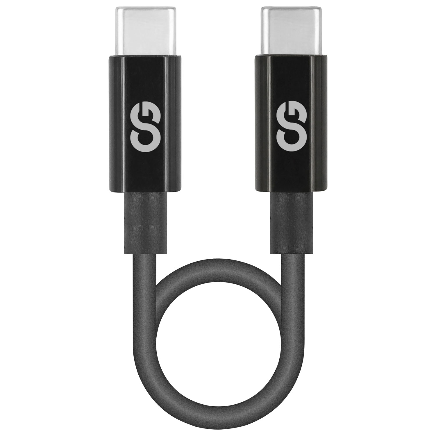 LOGiiX Sync & Charge Shortie 0.3m USB-C to USB-C Cable - Black