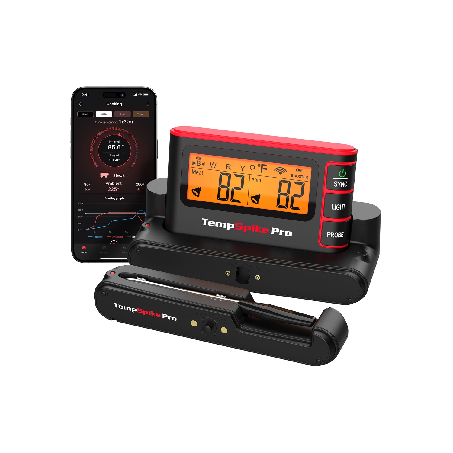 Thermomètre à viande sans fil Bluetooth Wi-Fi TempSpike Pro TP980 de ThermoPro