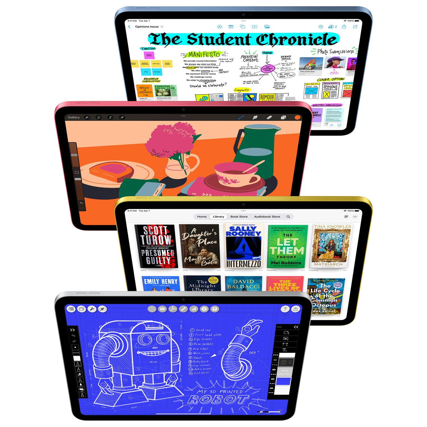 iPad A16 de 10,9 po et de 128 Go avec Wi-Fi 6 et 5G d’Apple offert par Fido – Bleu – Financement mensuel