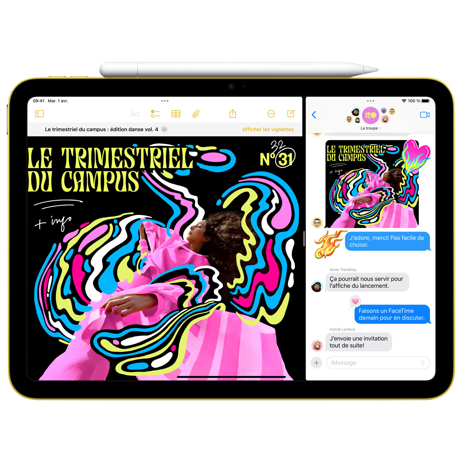 iPad A16 de 10,9 po et de 128 Go avec Wi-Fi 6 et 5G d'Apple - Bleu