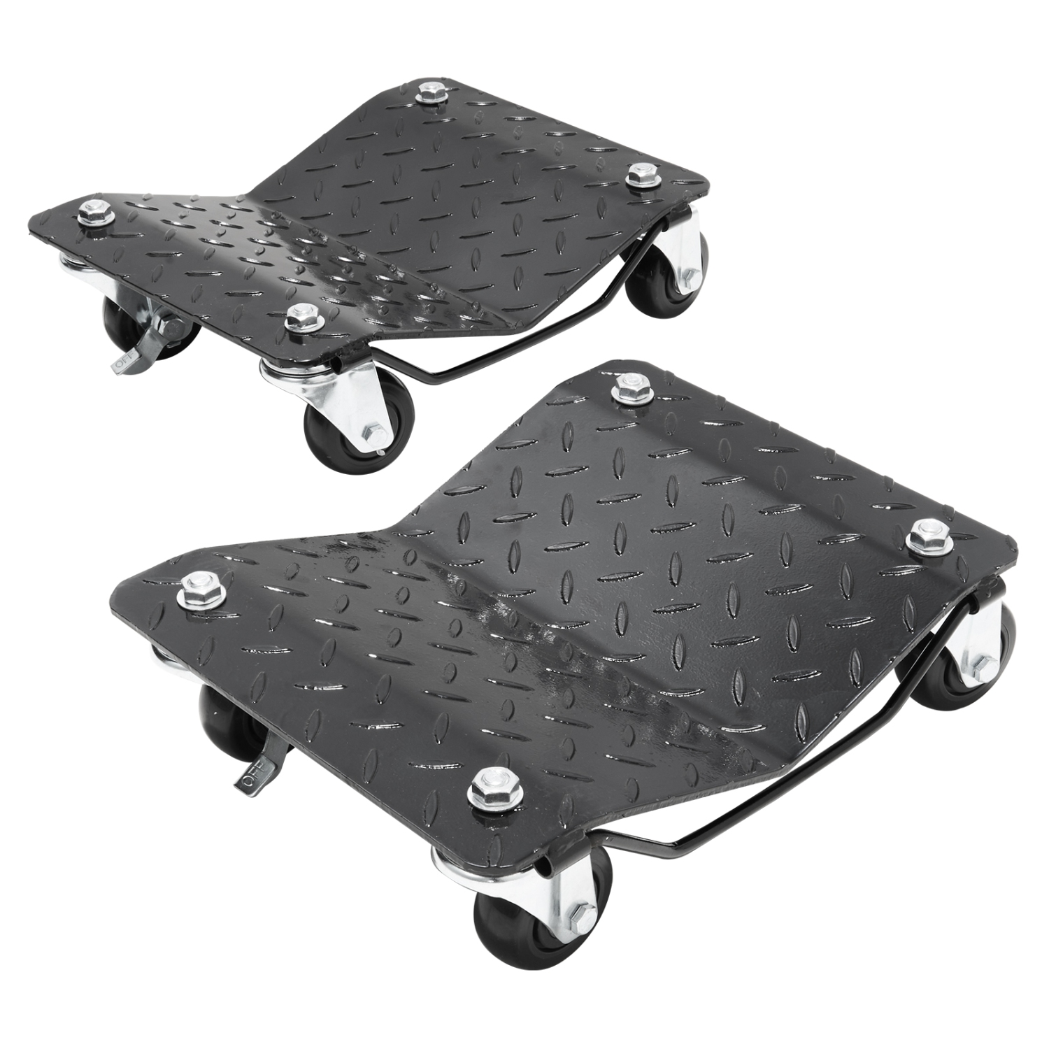 VEVOR 3000 lbs/1360 kg Wheel Dolly, Car Dollies, Wheel Dolly Car Tire Stake Set of 2 Piece, Heavy-duty Car Tire Dolly Moving Cars, Trucks, Trailers,