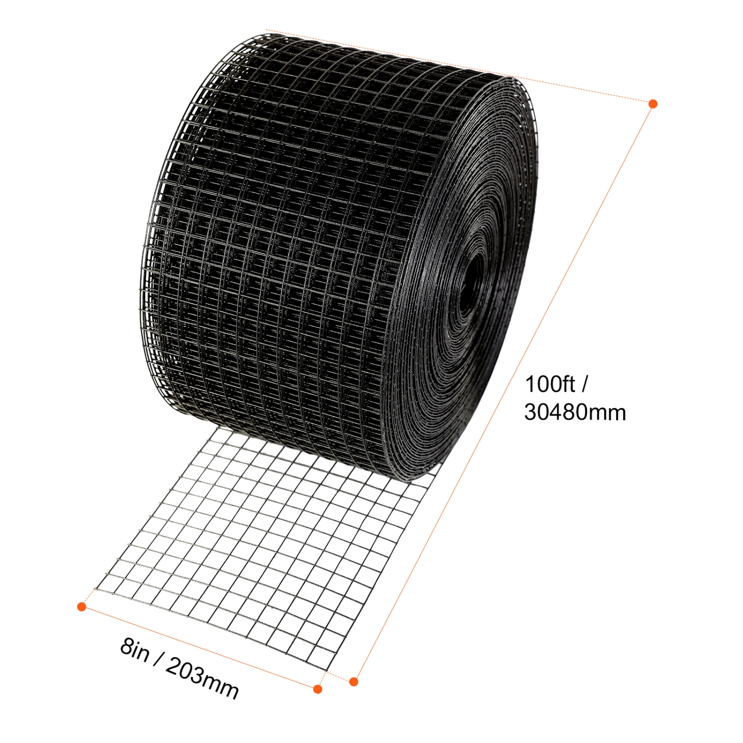 VEVOR 8 inch x 100ft Solar Panel Bird Guard, Critter Guard Roll Kit with 100pcs Aluminum Alloy Fasteners, Solar Panel Guard with Rust-proof PVC