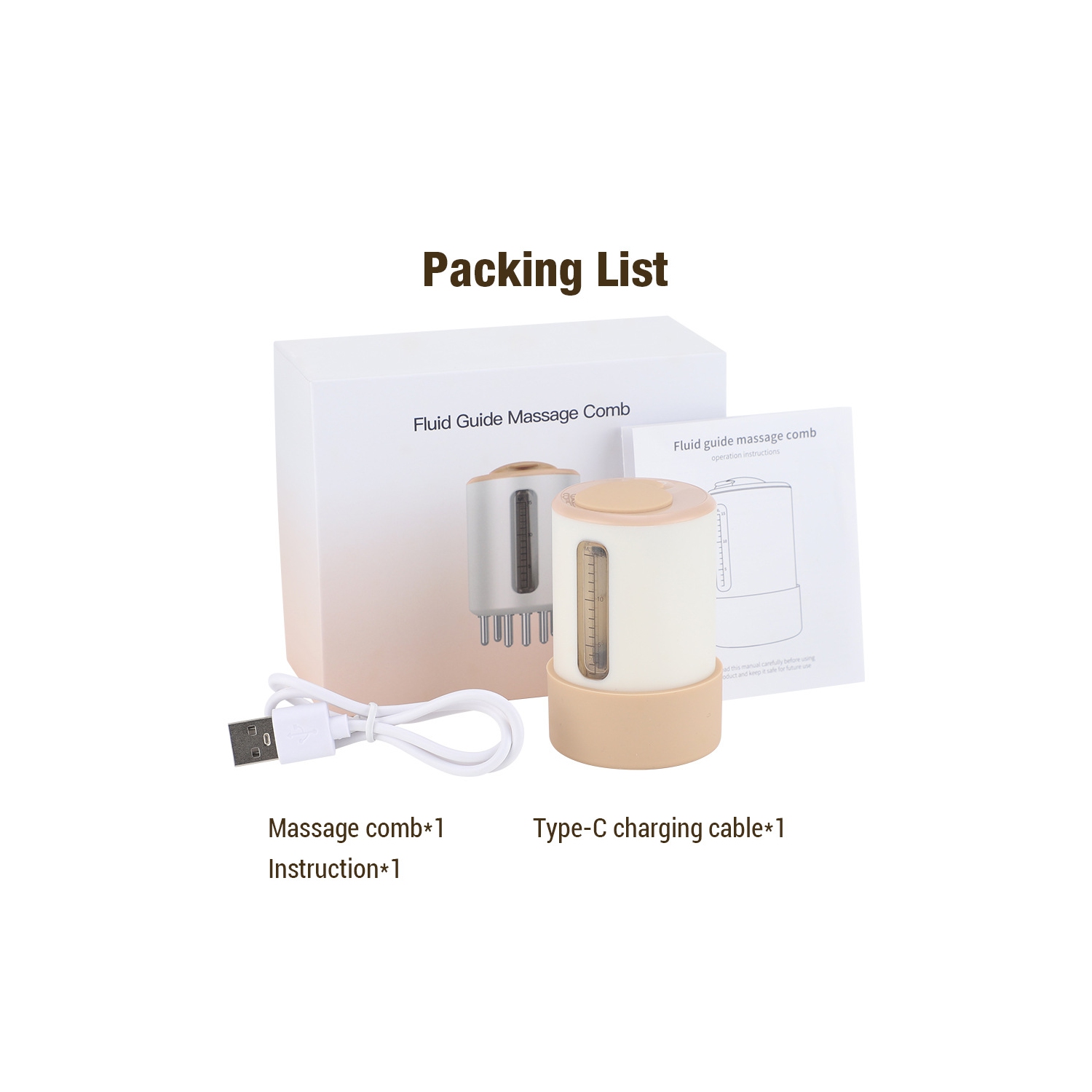 Peigne de médecine vibrante haute fréquence à décharge liquide à 7 dents Red Light Care