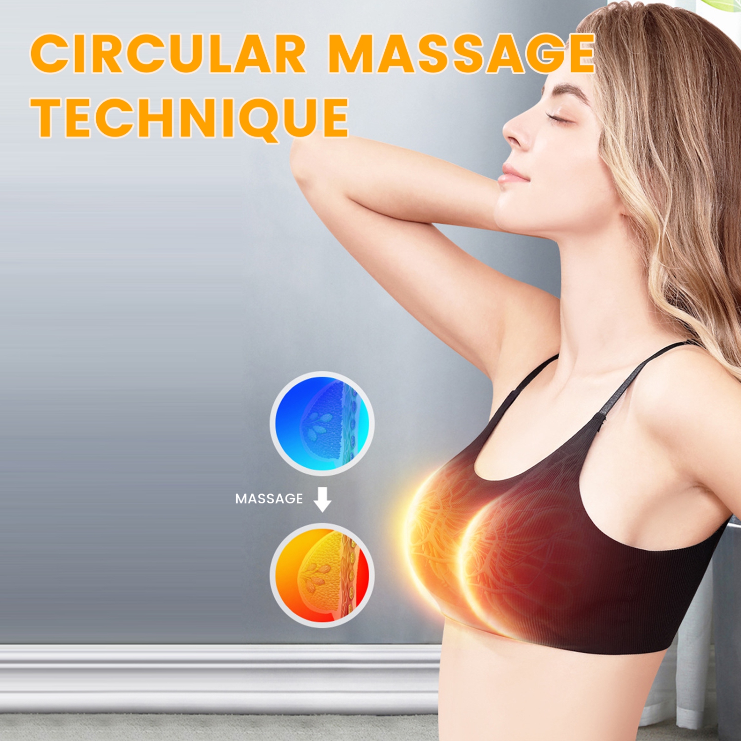 Massage électrique des seins, massage des seins, instrument de compression à chaud, massage intelligent des seins