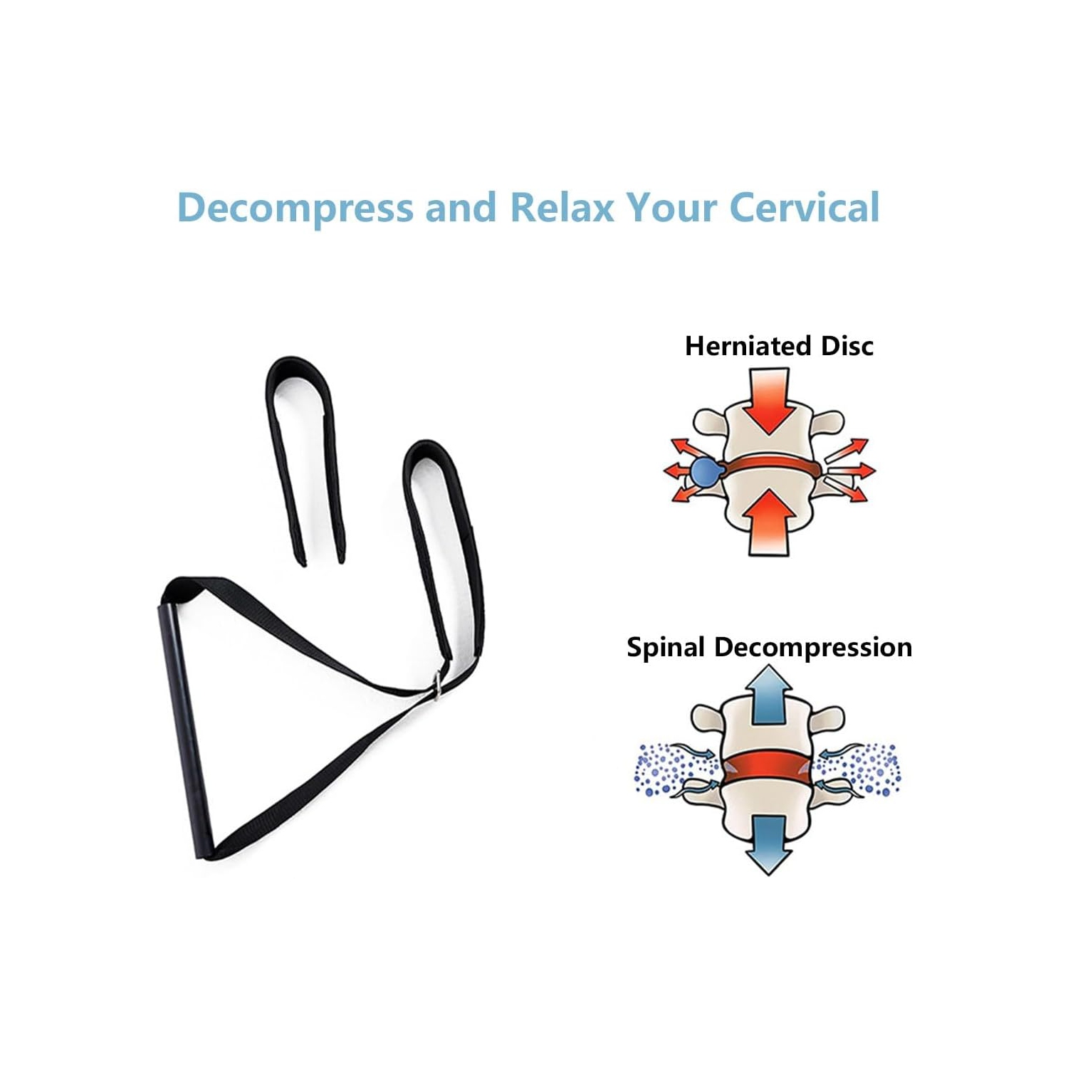 Type Y Mise à jour de la traction cervicale du tube de fer, de l'étirement et de la décompression Courroie d'entretoise de protection du cou
