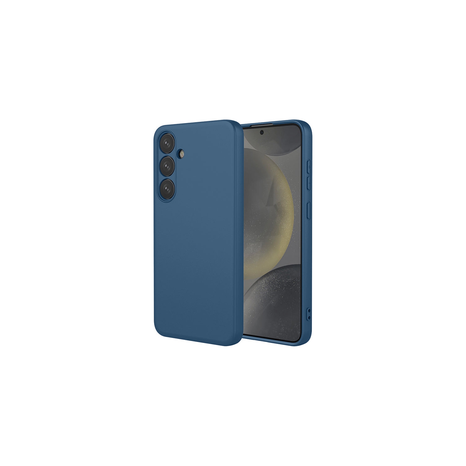 Étui souple bleu marine mat de PANDACO pour Galaxy S25+ de Samsung