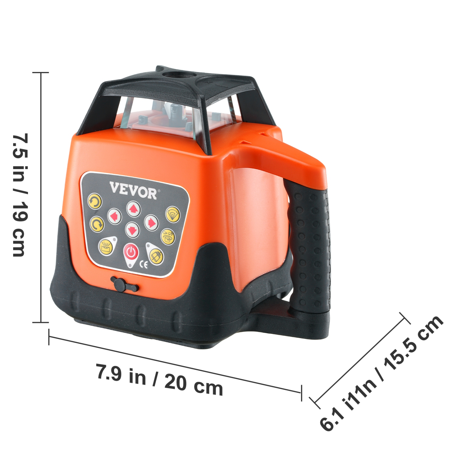 VEVOR 1650ft Laser Level, 360 Degree Self Leveling Red Cross Line Laser, 5 Rotation Speeds & 4 Scanning Angles, IP66, Remote Control Manual