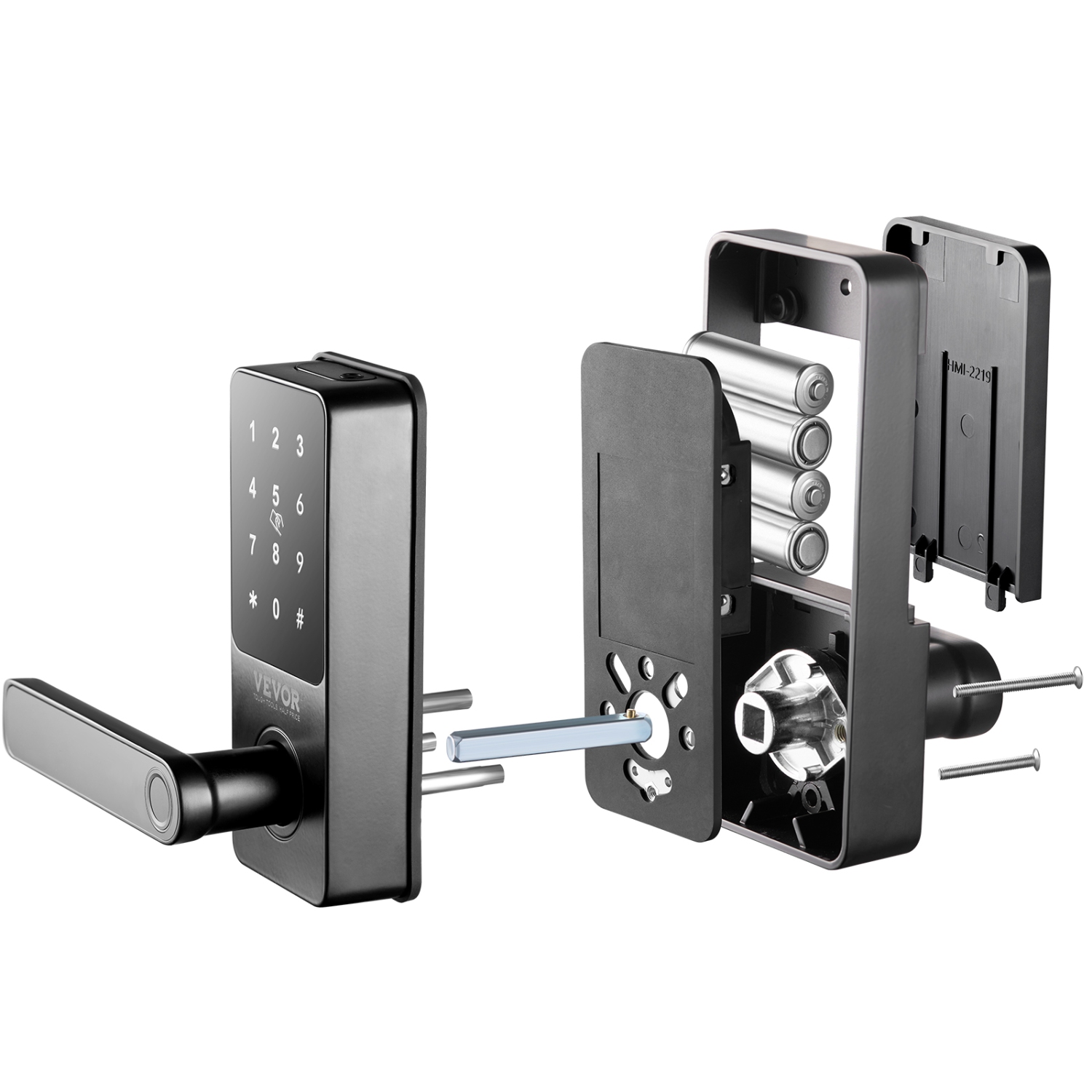 VEVOR Smart Lock, 5-in-1 Smart Door Knob, Fingerprint Deadbolt with App Control, Bluetooth Smart Lock, Keyless Entry Door Lock, Biometric Door Lock,