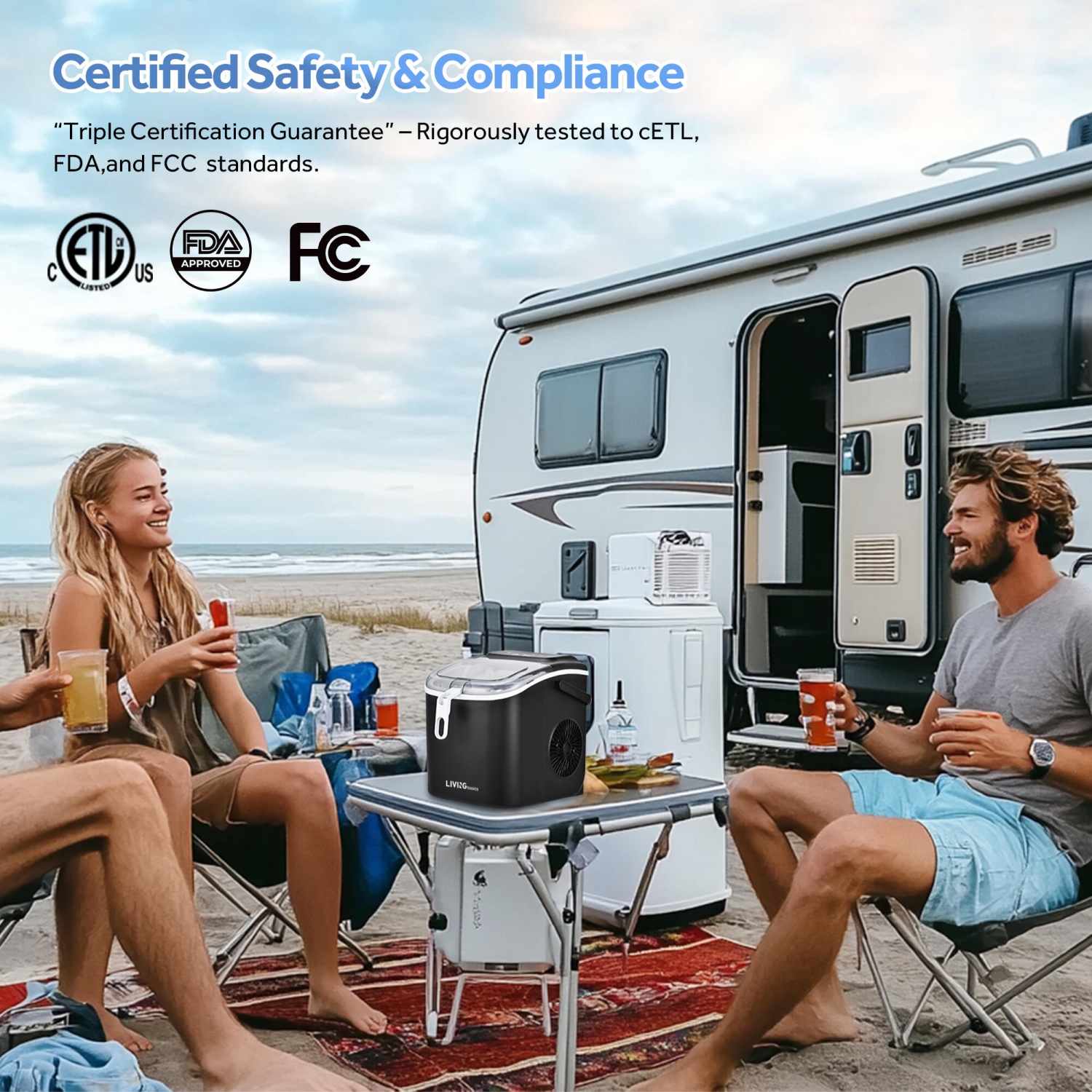 Countertop Ice Maker, 26lbs in 24Hrs, 9 Ice Cubes Ready in 6 Mins, Auto-Cleaning Portable Ice Making Machine Stainless Steel